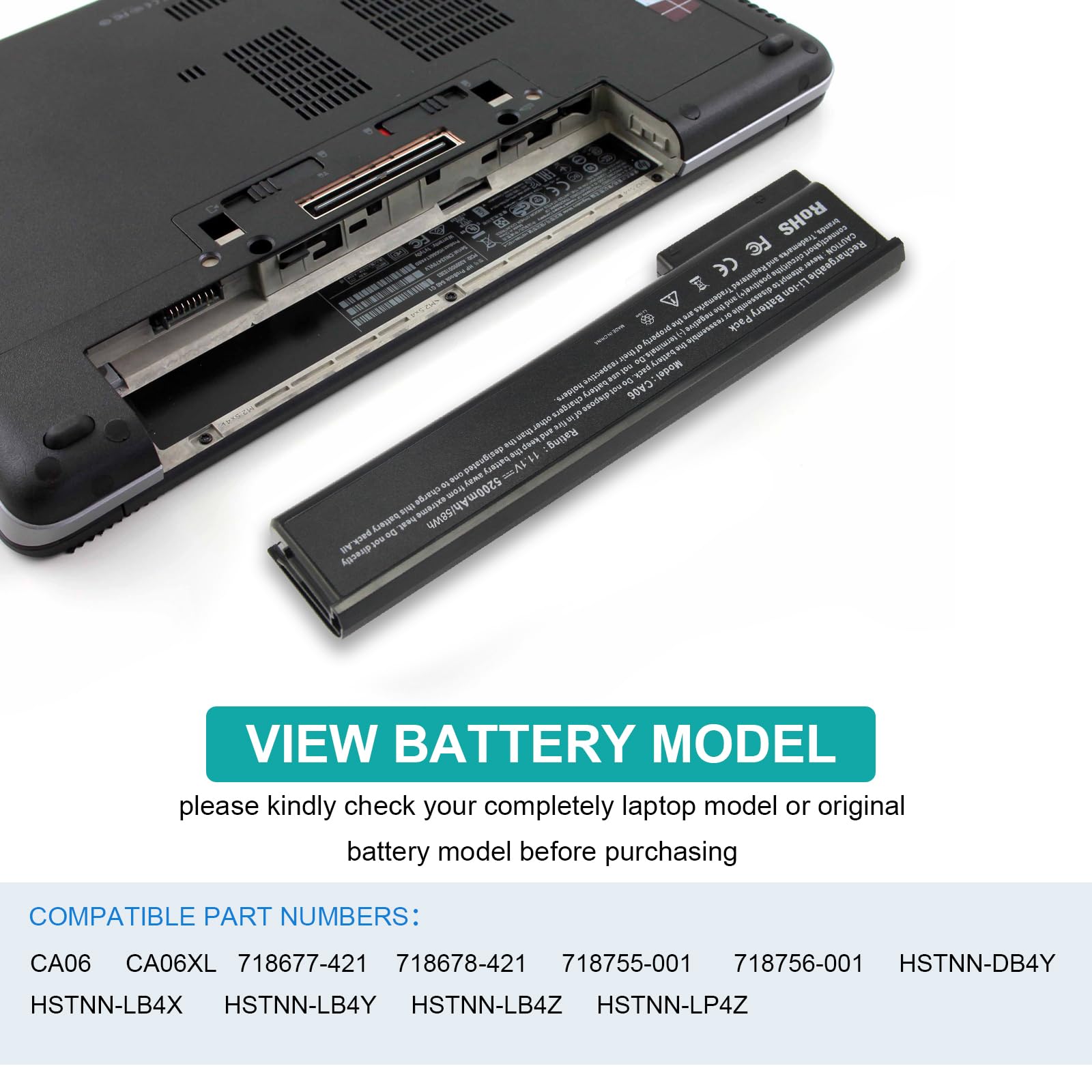Tree.Nb Ca06 Ca06Xl Battery For Hp Probook 640 645 650 655 G0 G1, Fits Hp Spare 718677 421 718678 421 718755 001 718756 001 Hstn