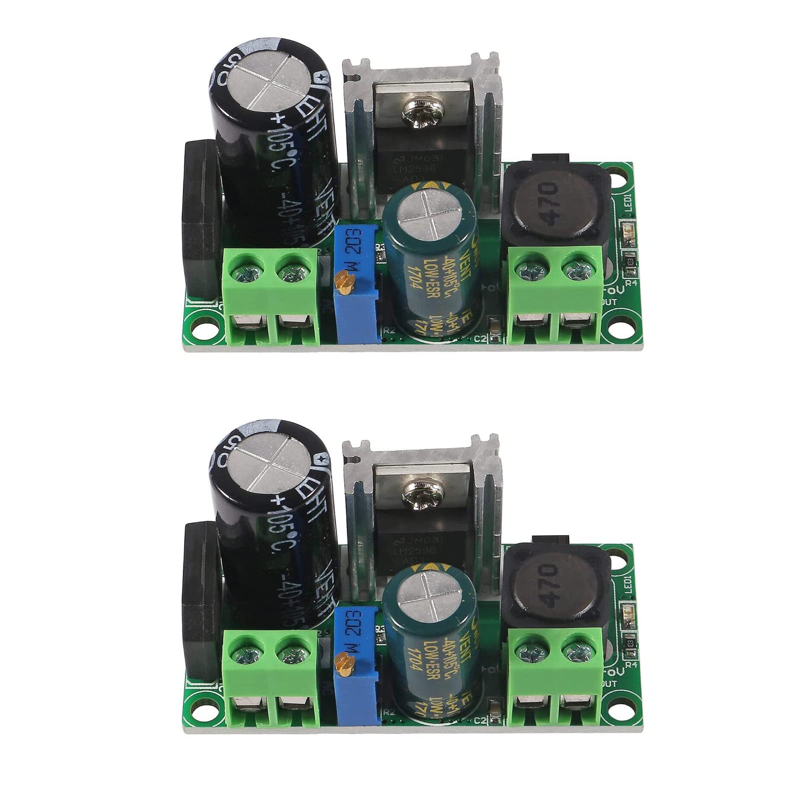 Diann 2Pcs Ac/Dc To Dc Step Down Buck Converter Voltage Regulator Power Supply Board 2A Lm2596Hv Converter Module