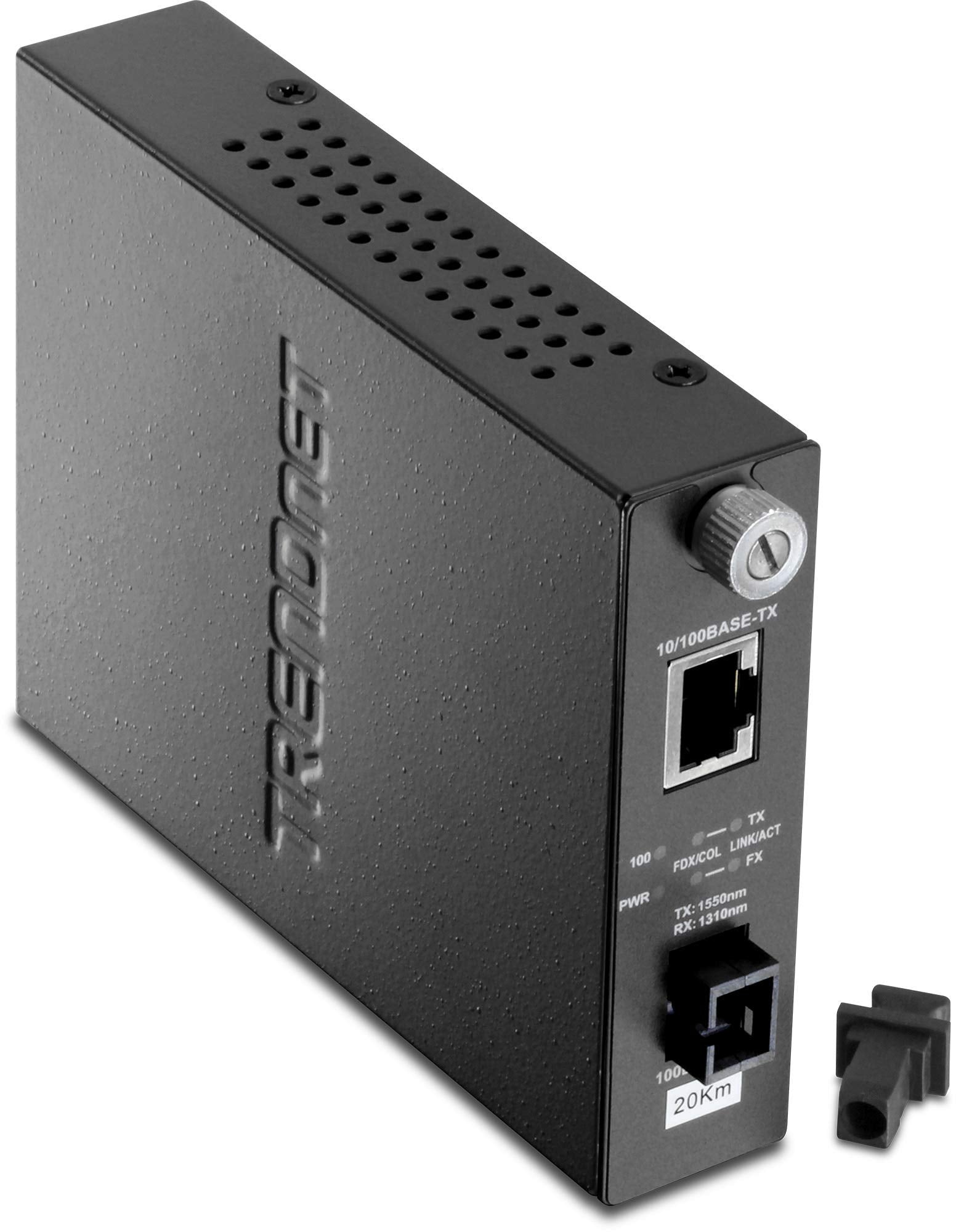 Trendnet Intelligent 100Base Tx To 100Base Fx Dual Wavelength Single Mode Sc Fiber Media Converter (20 Km/12.4 Miles),Fiber Port