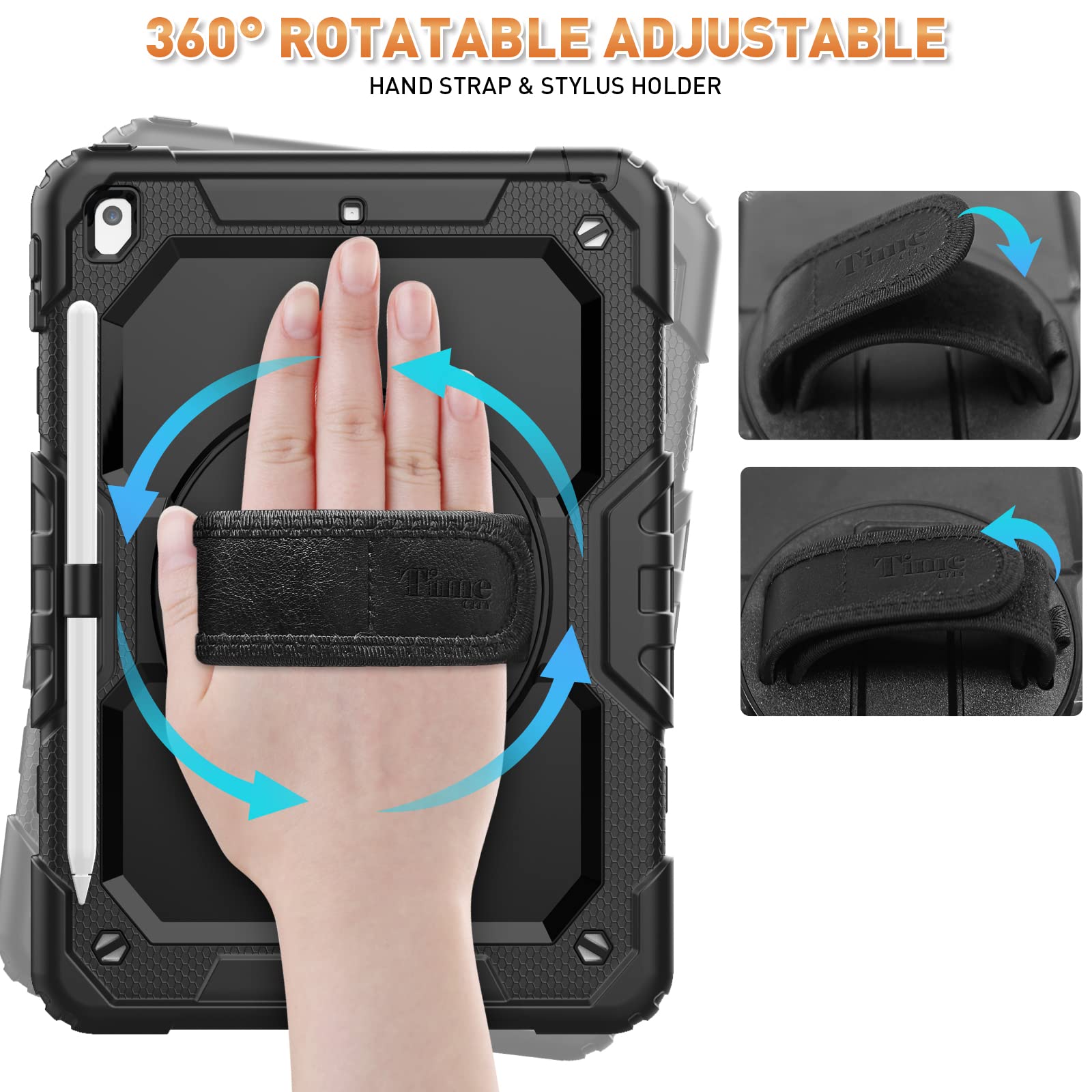 Timecity Case For Ipad 9Th/ 8Th/ 7Th Generation 10.2 Inch (Case For Ipad 9/8/ 7 Gen): With Strong Protection, Screen Protector,