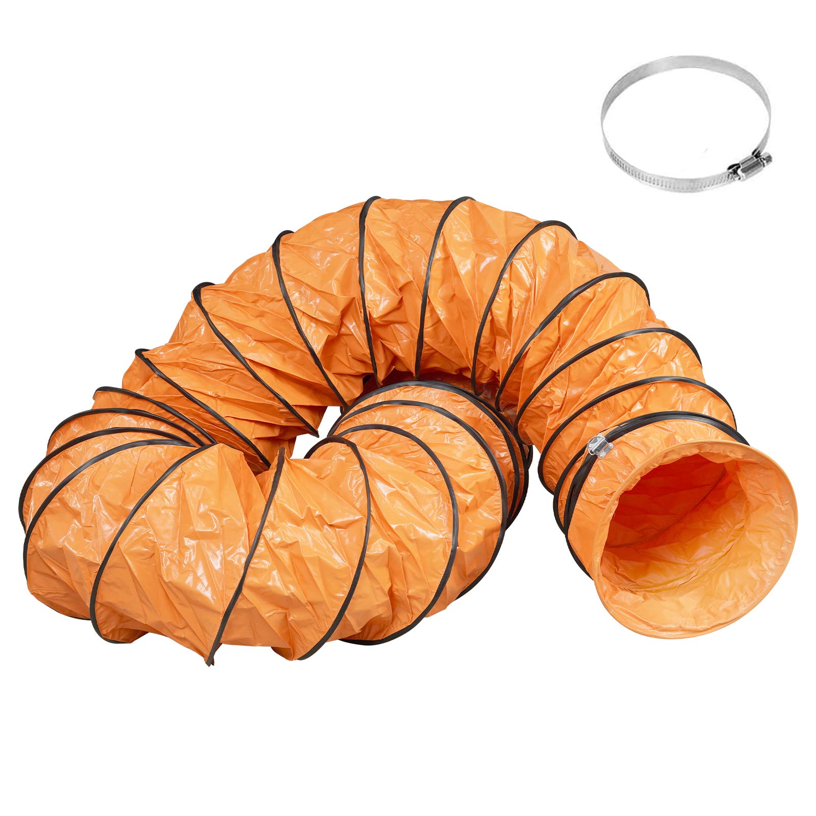 Alorair 16' Pvc Flexible Duct Hose For Cleanshield Hepa 550 Air Scrubber And Pureairo Hepa Pro 770/870/970, Easy Storage (16 Inch X 16.4 Feet, Inlet)