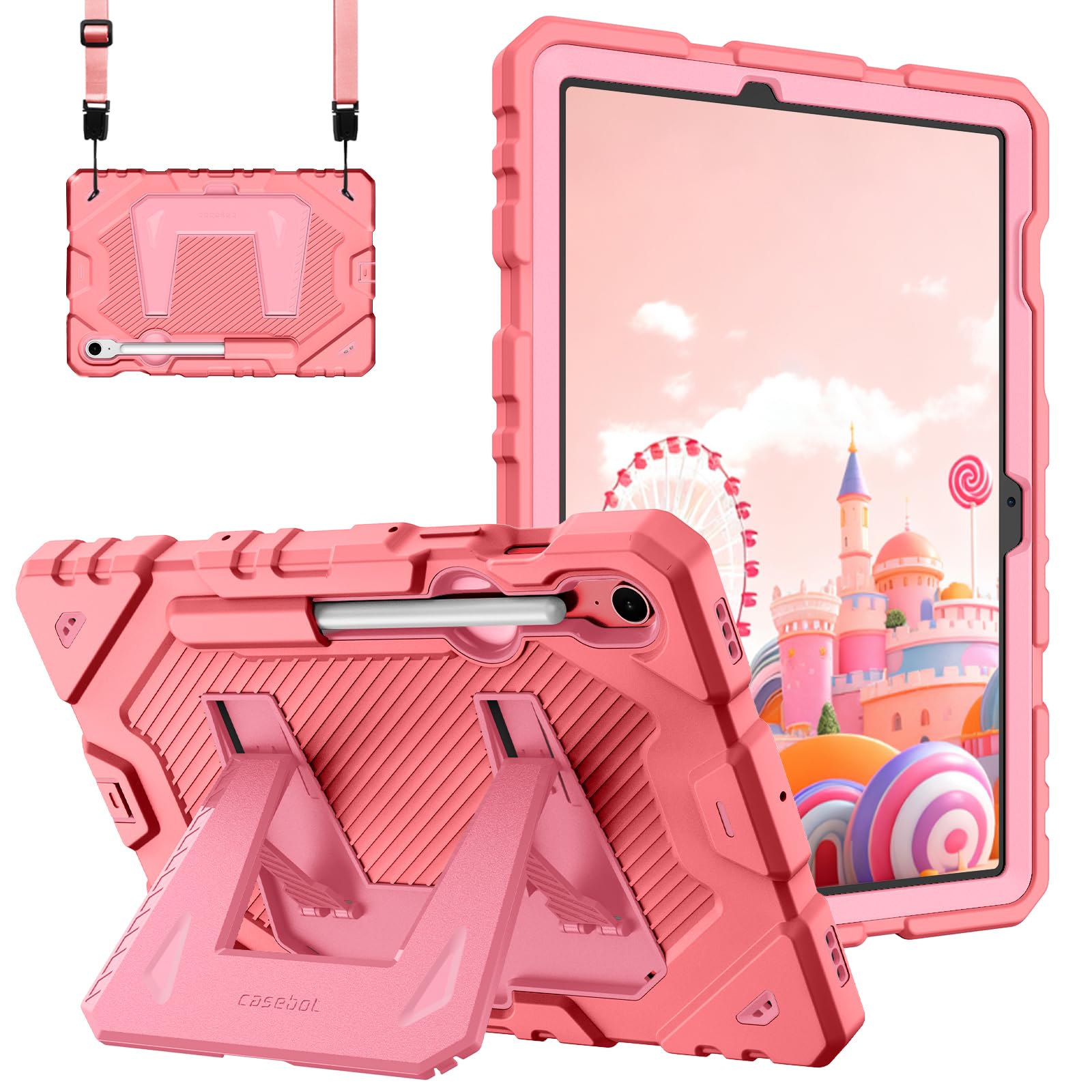 Fintie Kids Friendly Case for Samsung Galaxy Tab S10 Lite/ S10 FE/ S9 FE 10.9 Inch/Tab S9 11 Inch, Fully-Body Rugged Heavy Duty 