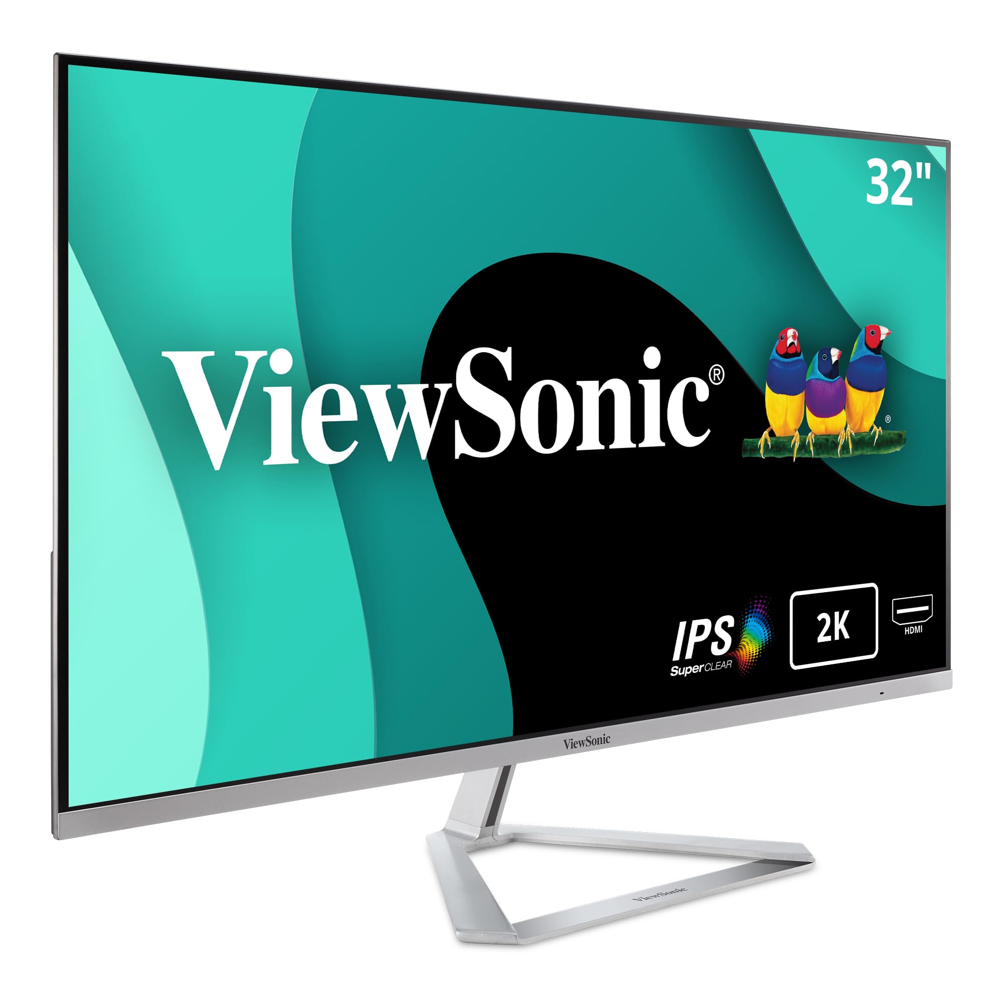 Viewsonic Vx3276 2K Mhd 32 Inch Widescreen Ips 1440P Monitor With Ultra Thin Bezels, Hdmi Displayport And Mini Displayport