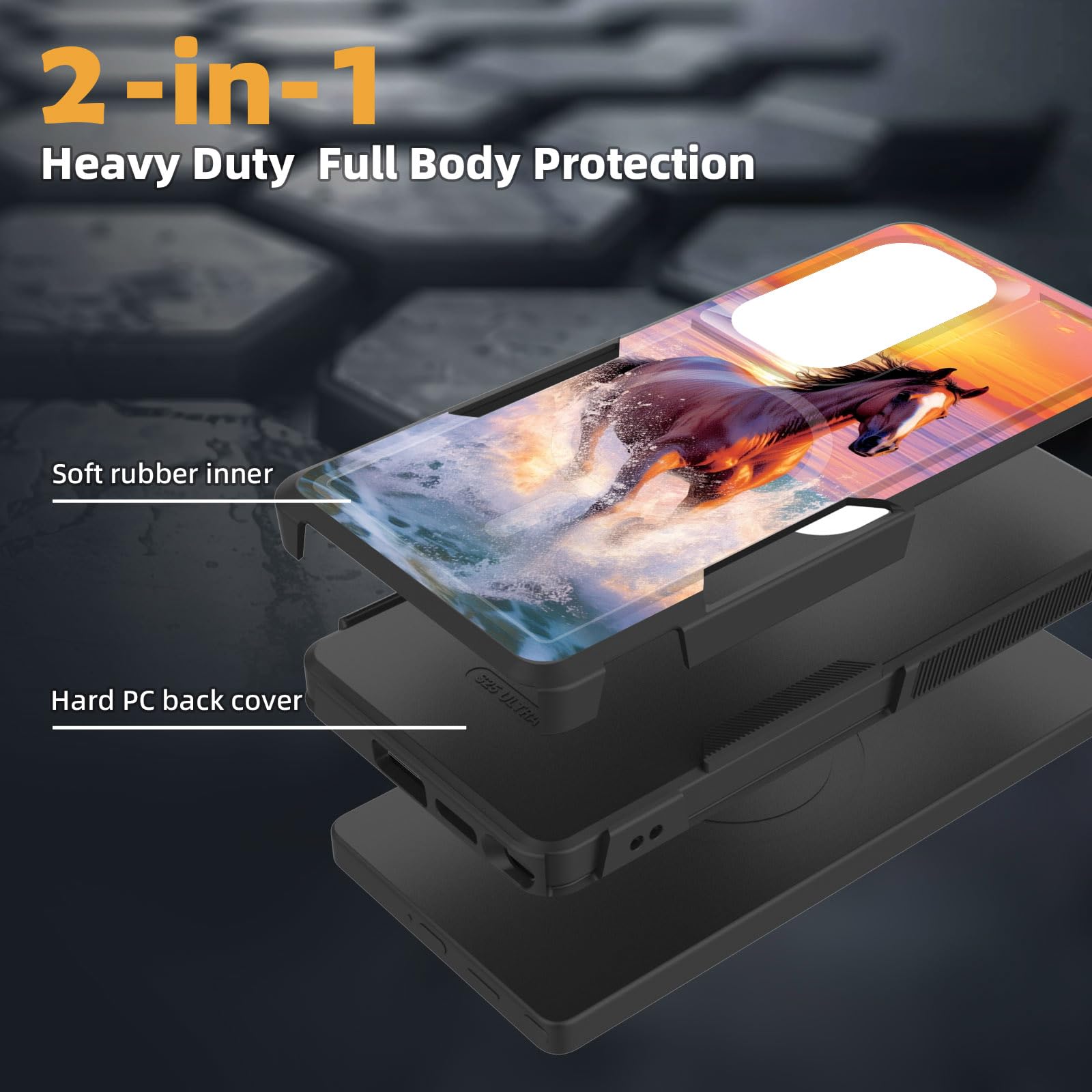 Zqlplzr Magnetic For Galaxy S25 Ultra Case,[Compatible With Magsafe] [Military Grade Drop Protection] Heavy Duty Shockproof Phon