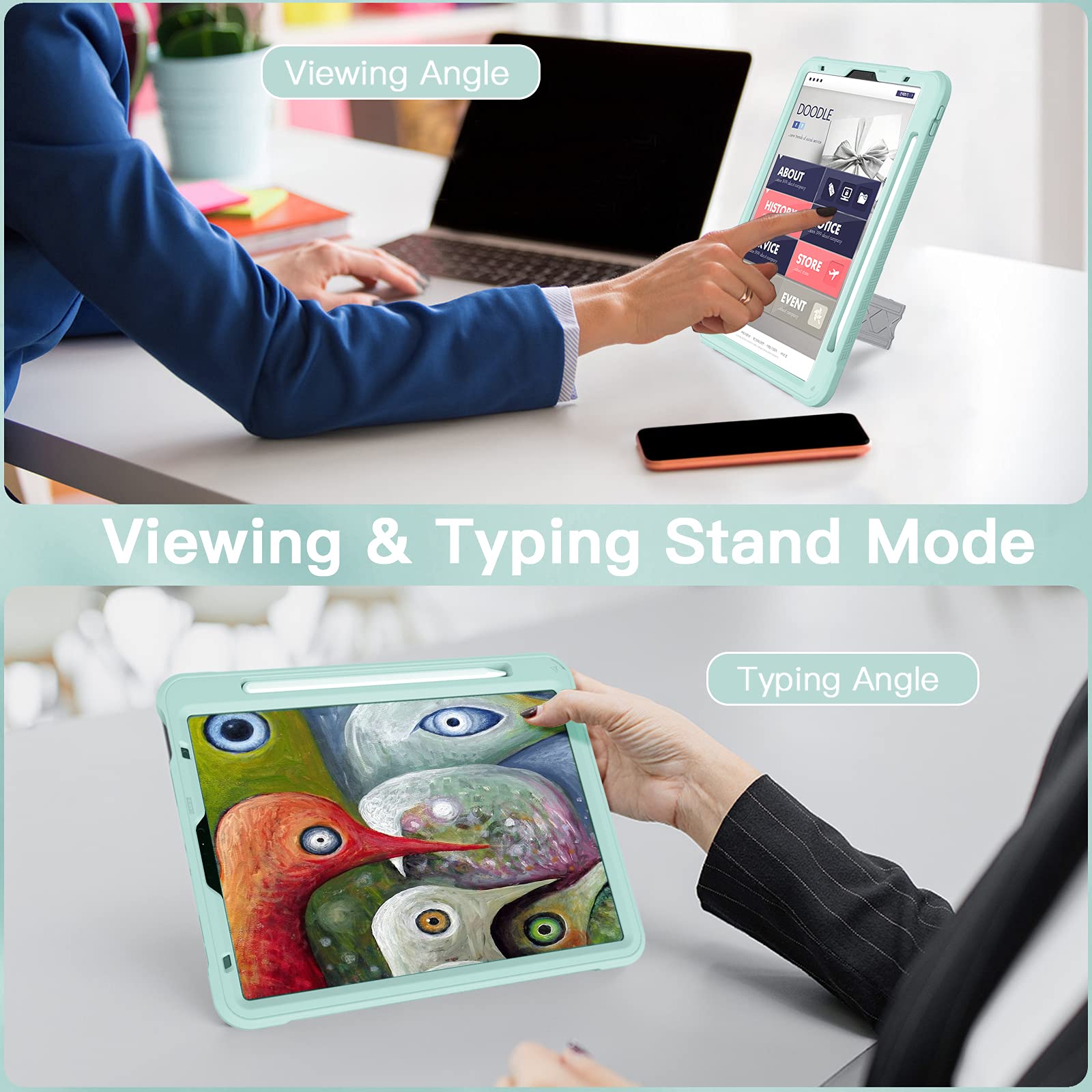 Zonefoker For Ipad Air 5Th/4Th Generation Case (2022/2021), Ipad Pro 11 Inch Case (3Rd/2Nd Gen/2018), Ipad Air 10.9 Case With Pe