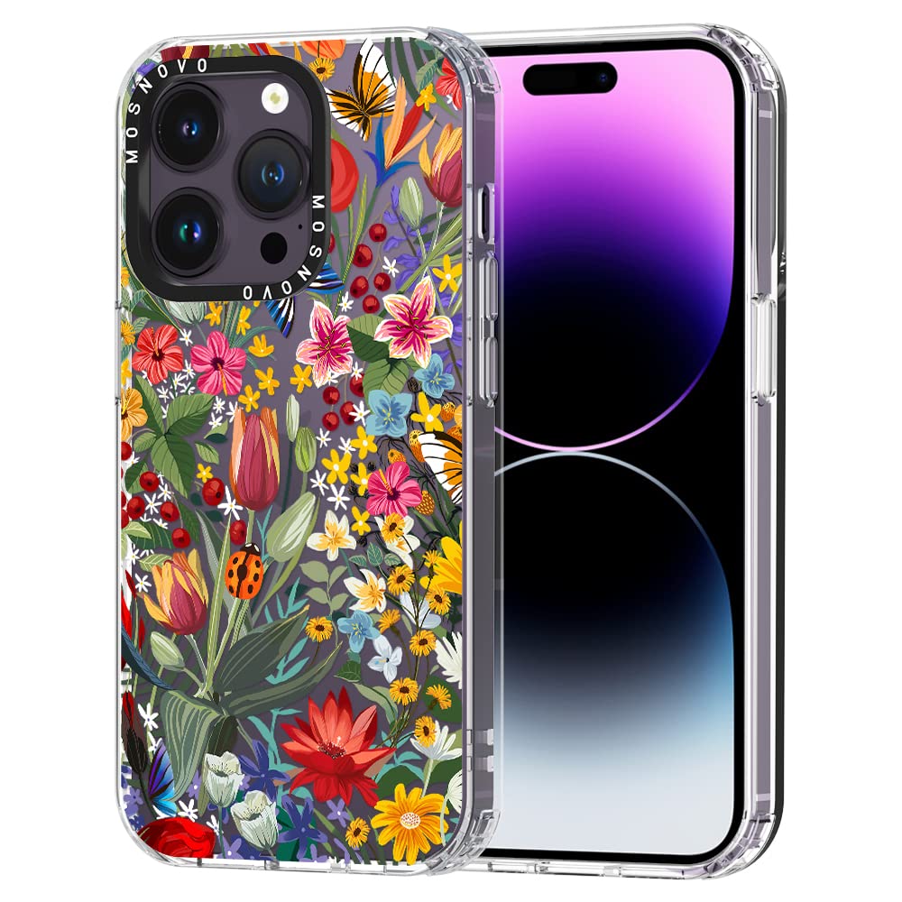 Mosnovo For Iphone 14 Pro Case, [Buffertech 6.6 Ft Drop Impact] [Anti Peel Off] Clear Shockproof Tpu Protective Bumper Phone Cas