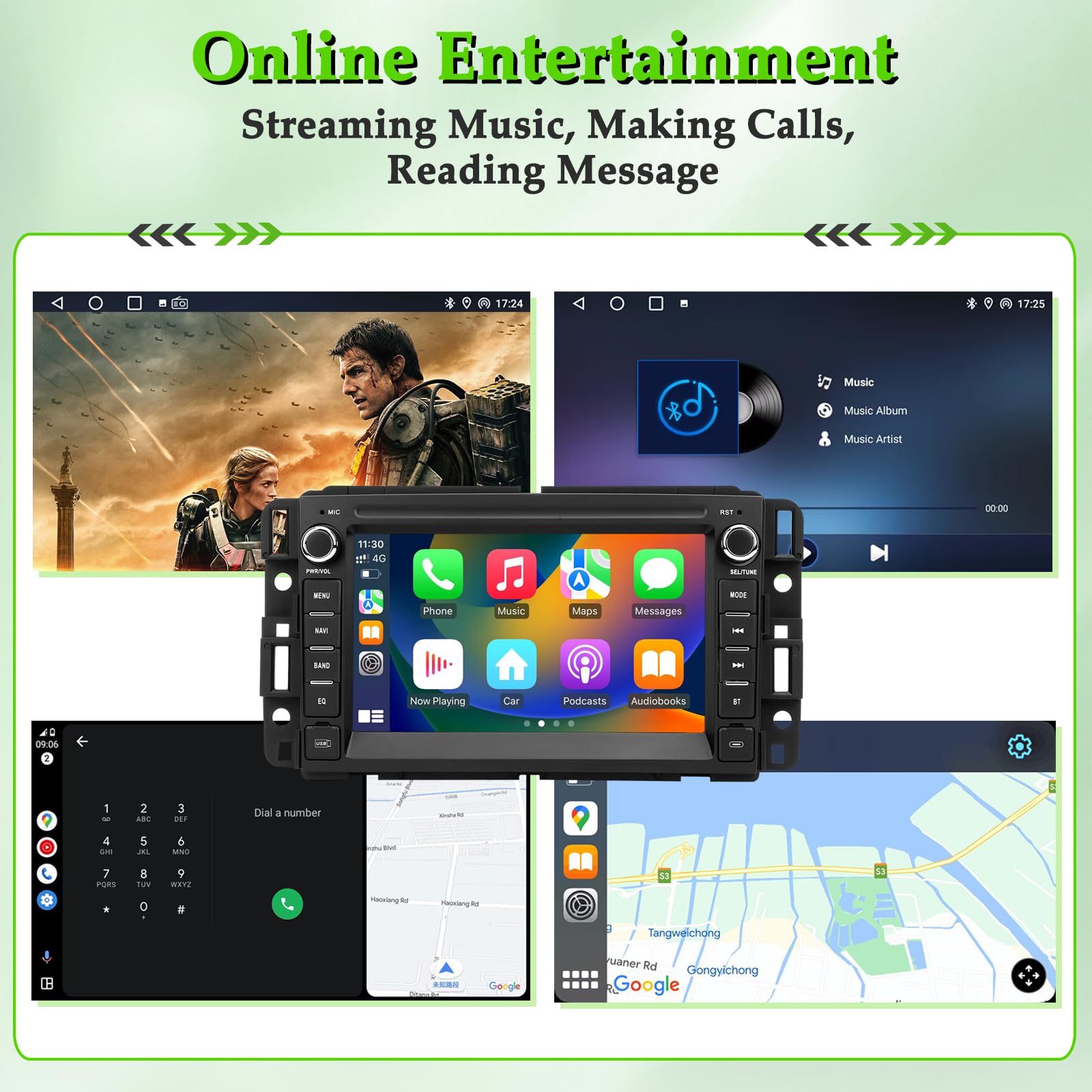 Car Stereo Radio For Chevrolet Chevy Silverado Tahoe Gmc Sierra Yukon, Android 12 With Carplay Android Auto Bluetooth Gps Naviga