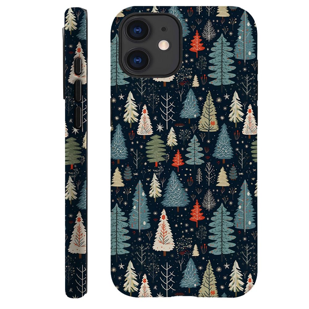 Compatible with iPhone 12,Durable & Shockproof Phone Case Cover Design - Christmas Tree Aesthetic