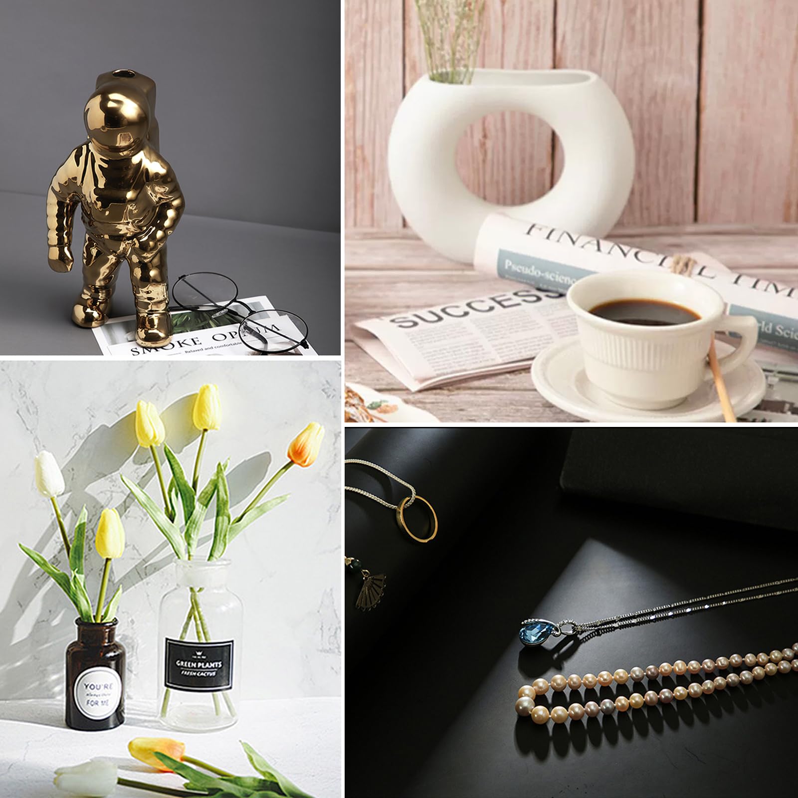 Photo Backdrop Board Product Photography: 7Pcs 12Patterns Table Top Food Background Kit   Flat Lay Props For Jewelry.(Small Size