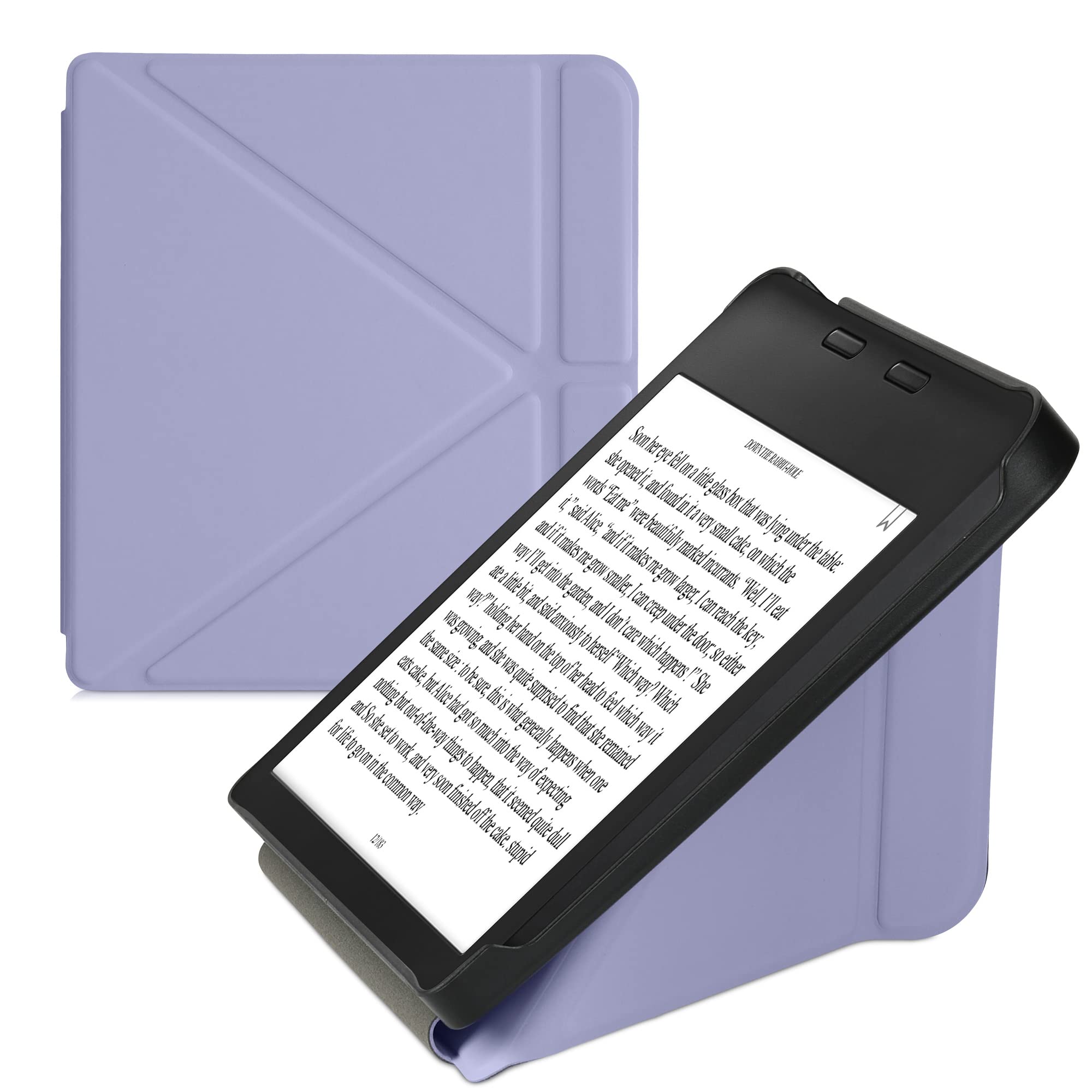Kwmobile Origami Case Compatible With Kobo Libra 2 Case   Slim Pu Leather Cover With Stand   Lavender