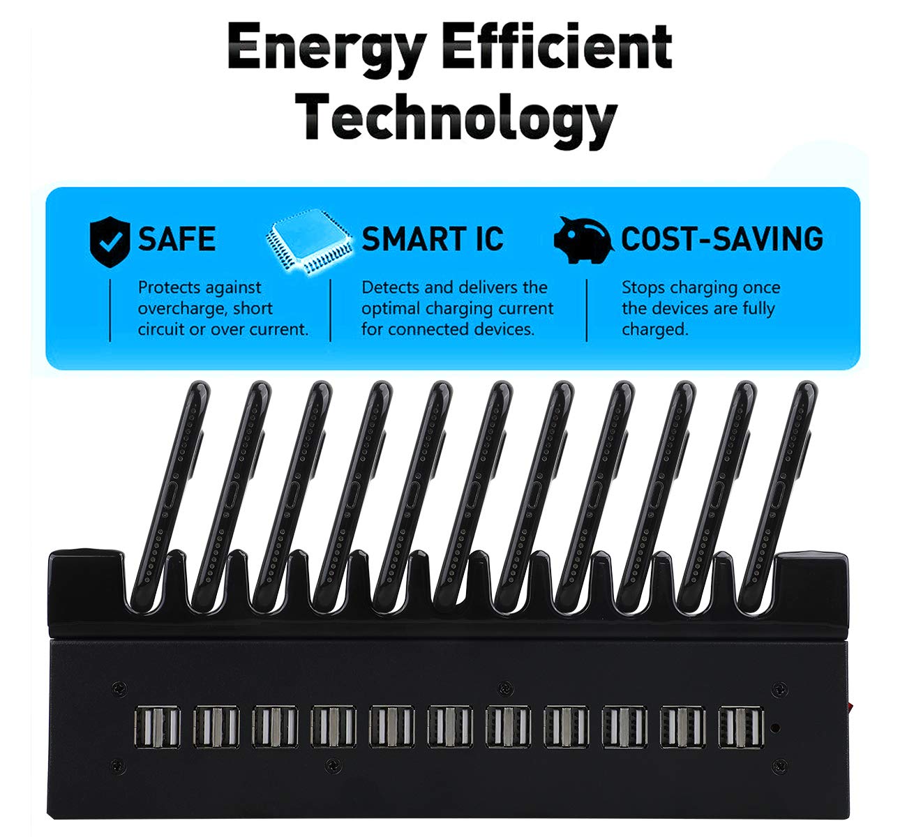 Multiport Usb Charging Station For Party, 2023 New Stytle 22 Ports Charging Station For Multiple Smart Devices, Noninterference Multiport Desktop Charger For School Office Hotel Shopping Malls