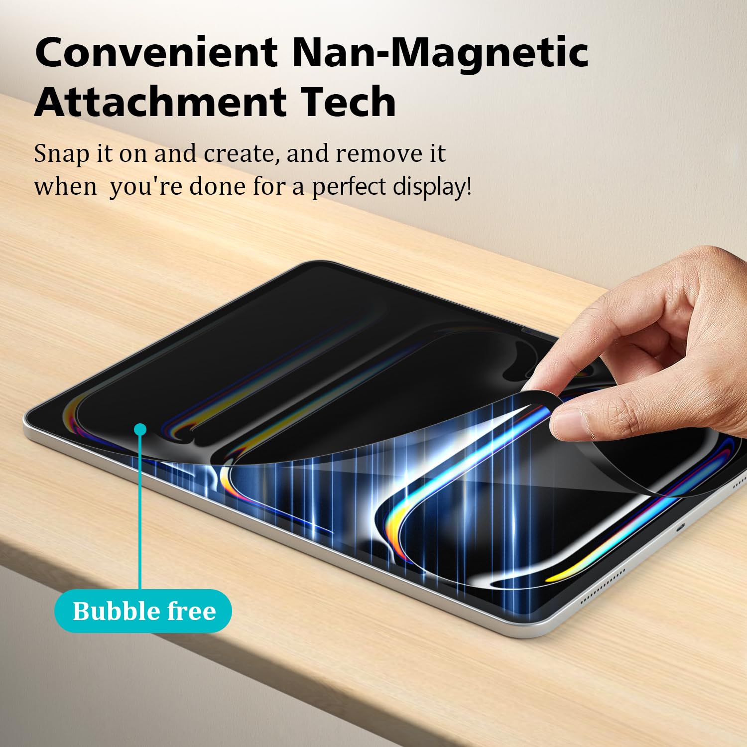Pys Privacy Screen Protector For Ipad Air 13 Inch 2024, Nano Detachable 30 Degree Privacy Filter, Reusable & Removable, Matte Fi