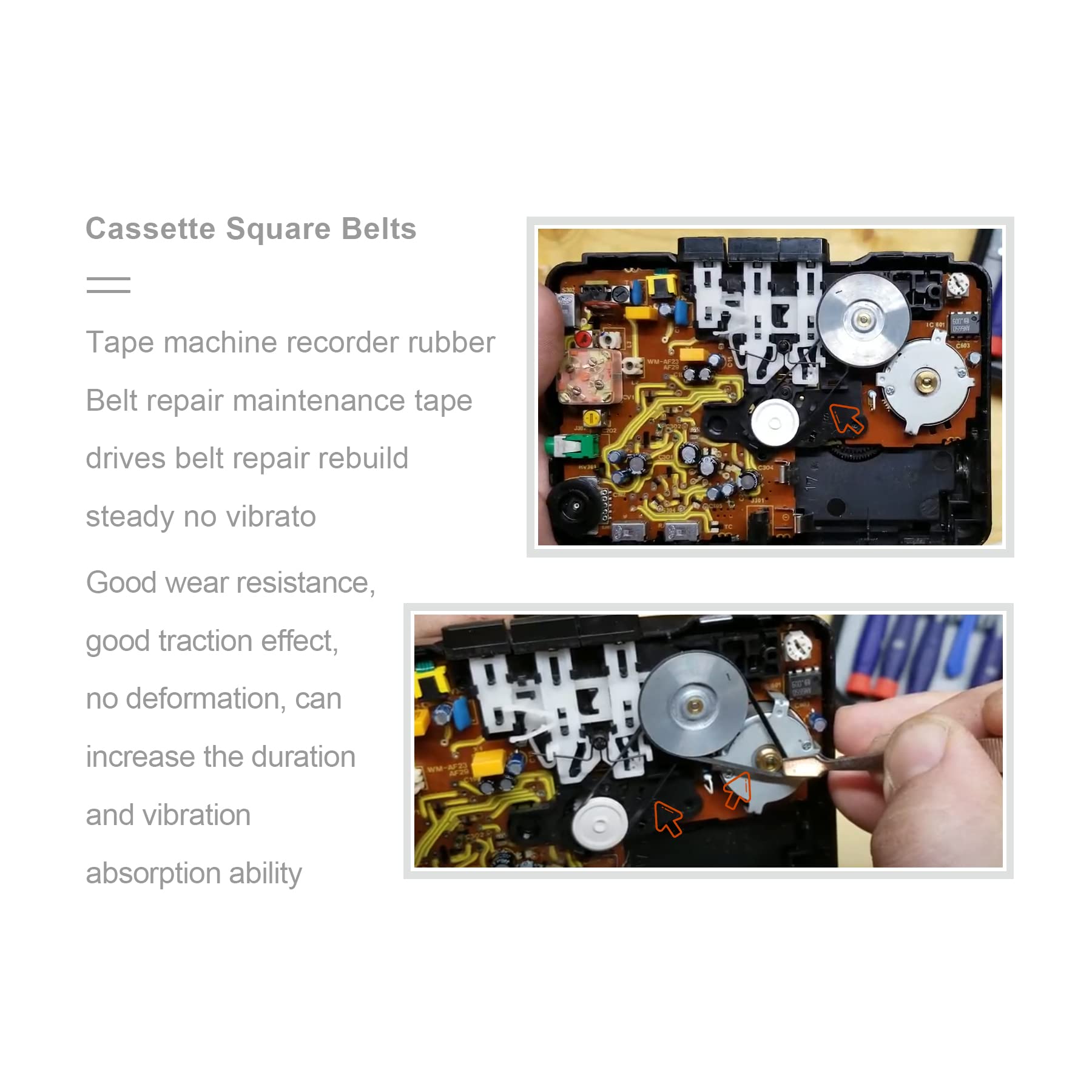 40 135Mm 2Mm Recorder Rubber Belts Flat Mixed Cassette Tape Repair For Video Machines Walkman Dvd Drive