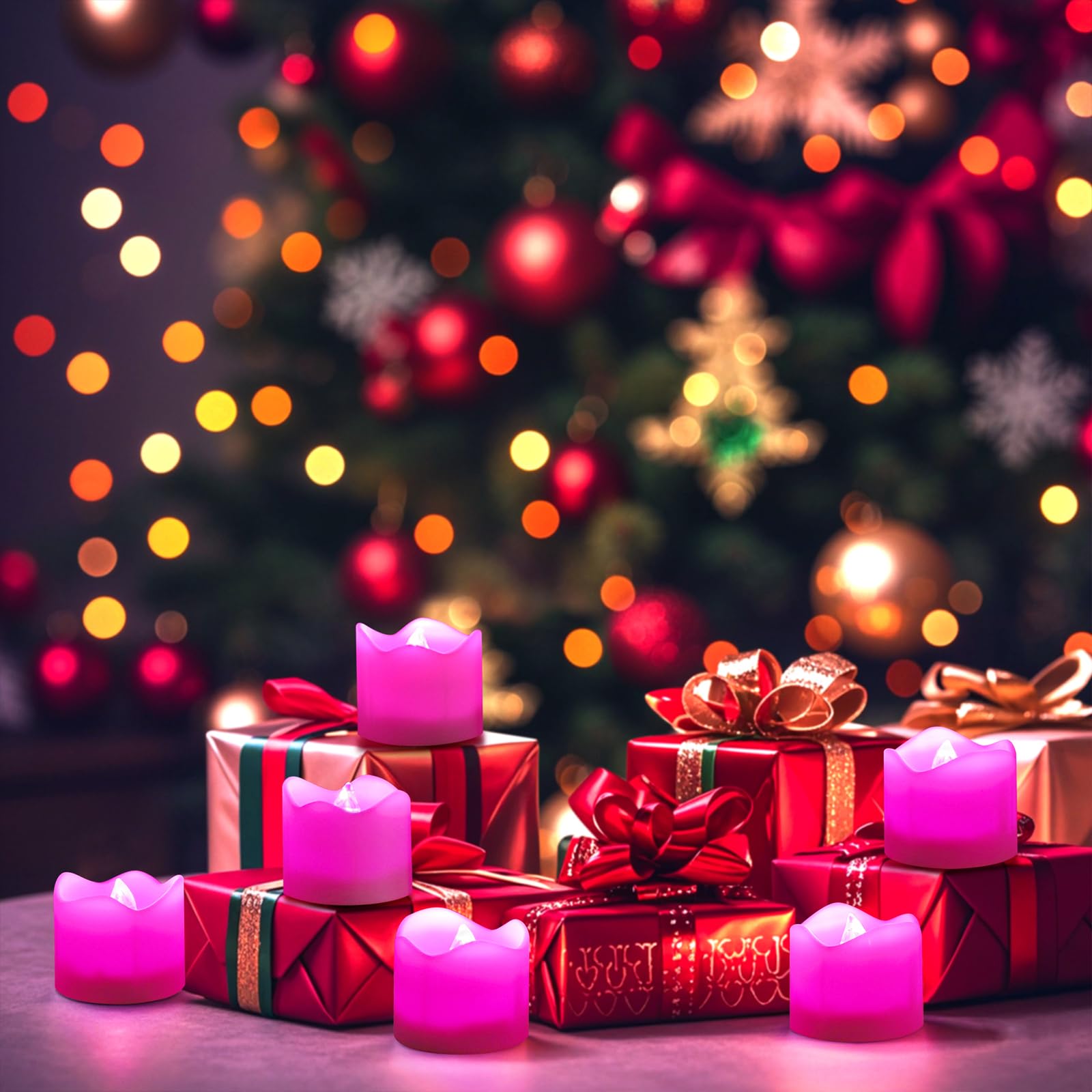 Topstone Remote Control Flameless Led Votive Candles With Timer, Cr2450 Battery Powered, Electric Tea Lights For Seasonal And Fe