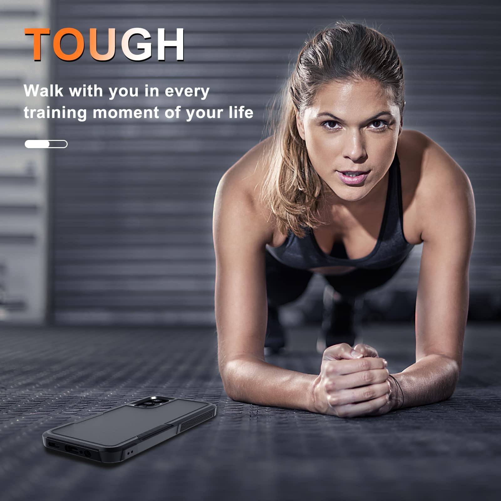 For Samsung Galaxy A25 Case, Full Body Heavy Duty Rugged Shockproof Protective Phone Cover With Lanyard Strap, Tempered Glass Sc