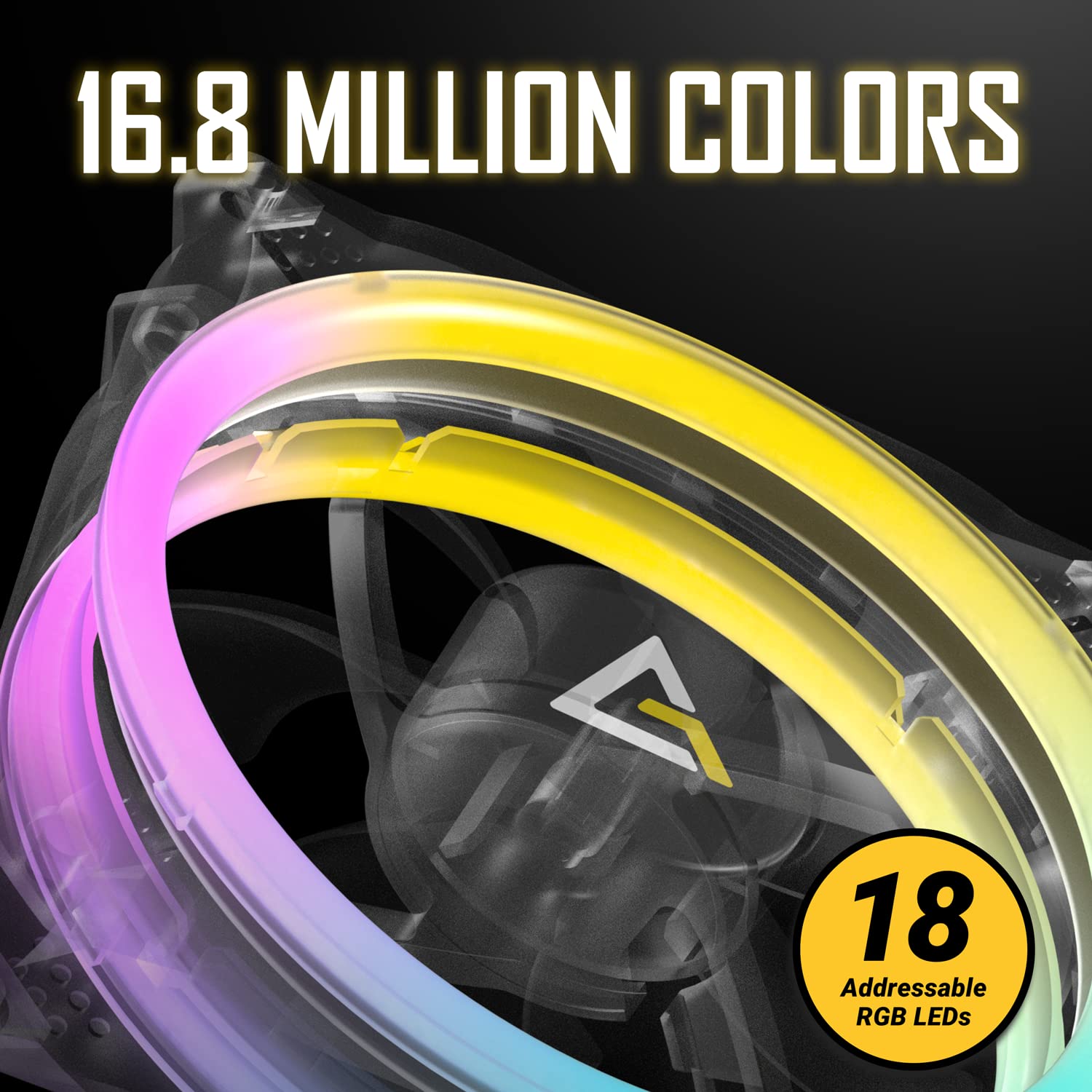 Antec Rgb Case Fans, 120Mm Rgb Fan, 5V 3Pin Addressable Rgb Fans 120Mm, Motherboard Sync With 5V 3Pin, 120Mm Fan 5 Packs With Co