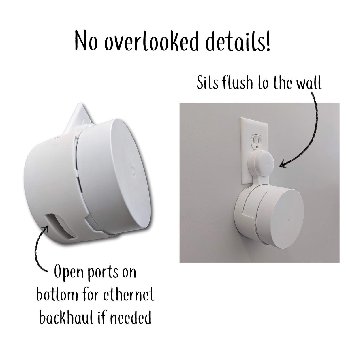 Google Wifi Outlet Holder Mount: [New 2020 Present Version Round P ...