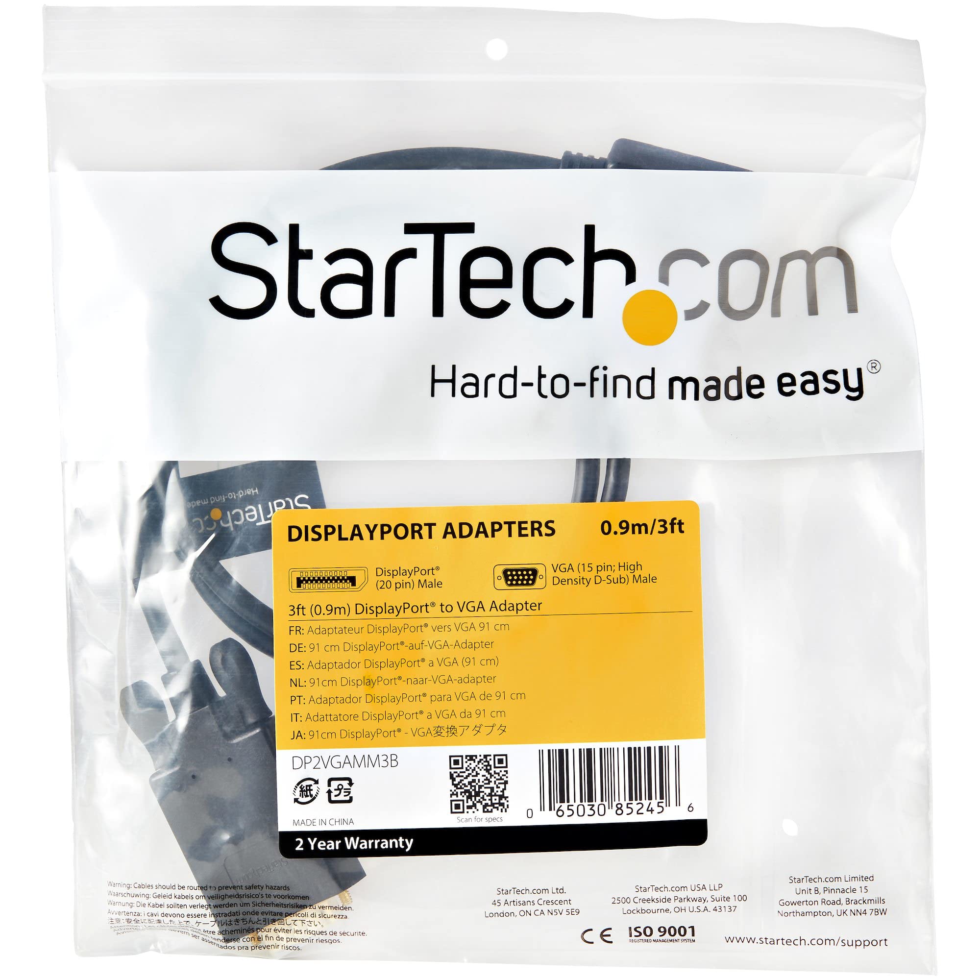 Startech.Com 3Ft (1M) Displayport To Vga Cable