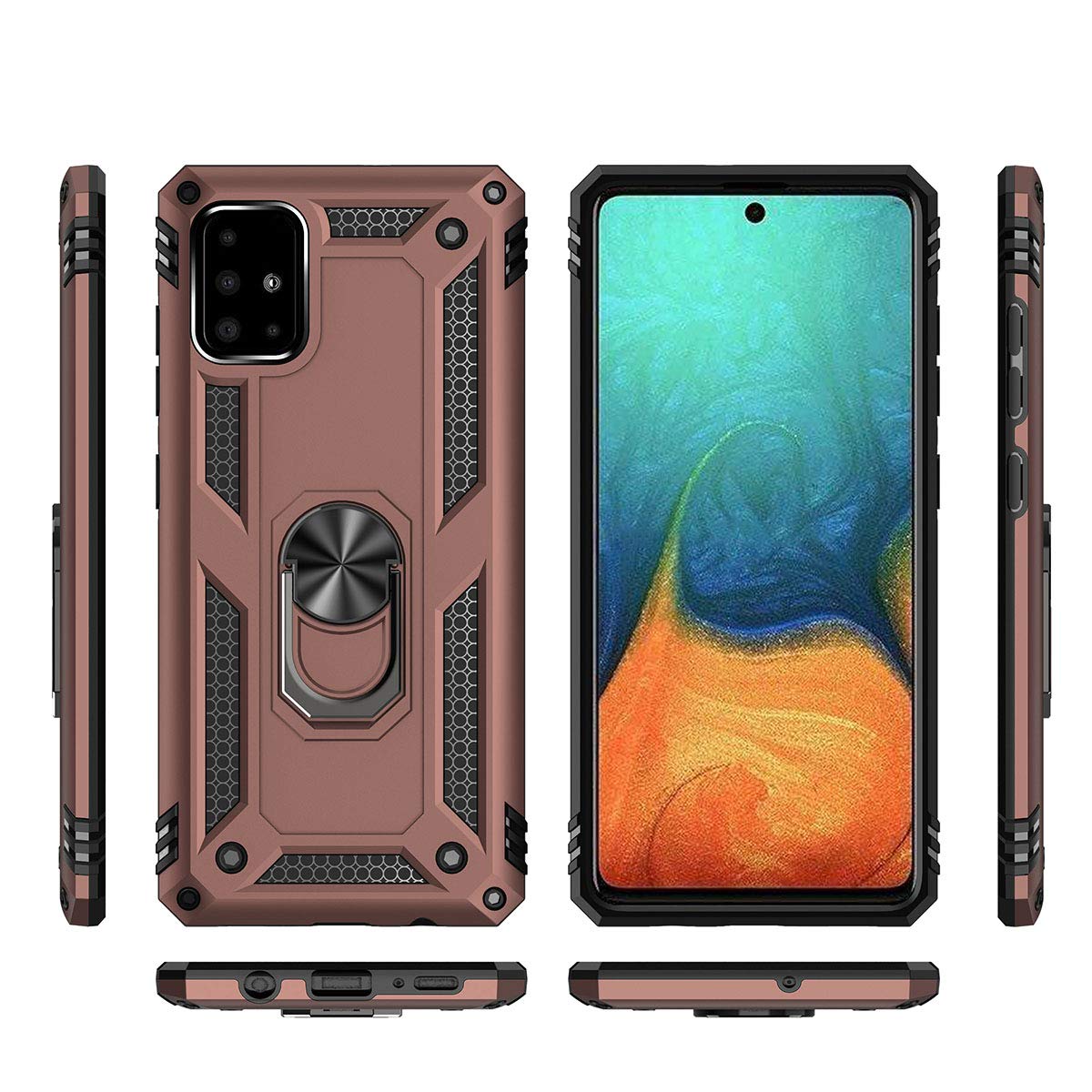 Addit A51 5G Case, Samsung Galaxy A51 5G Case [ Military Grade ] 15Ft. Drop Tested Protective Case With Magnetic Car Mount Ring