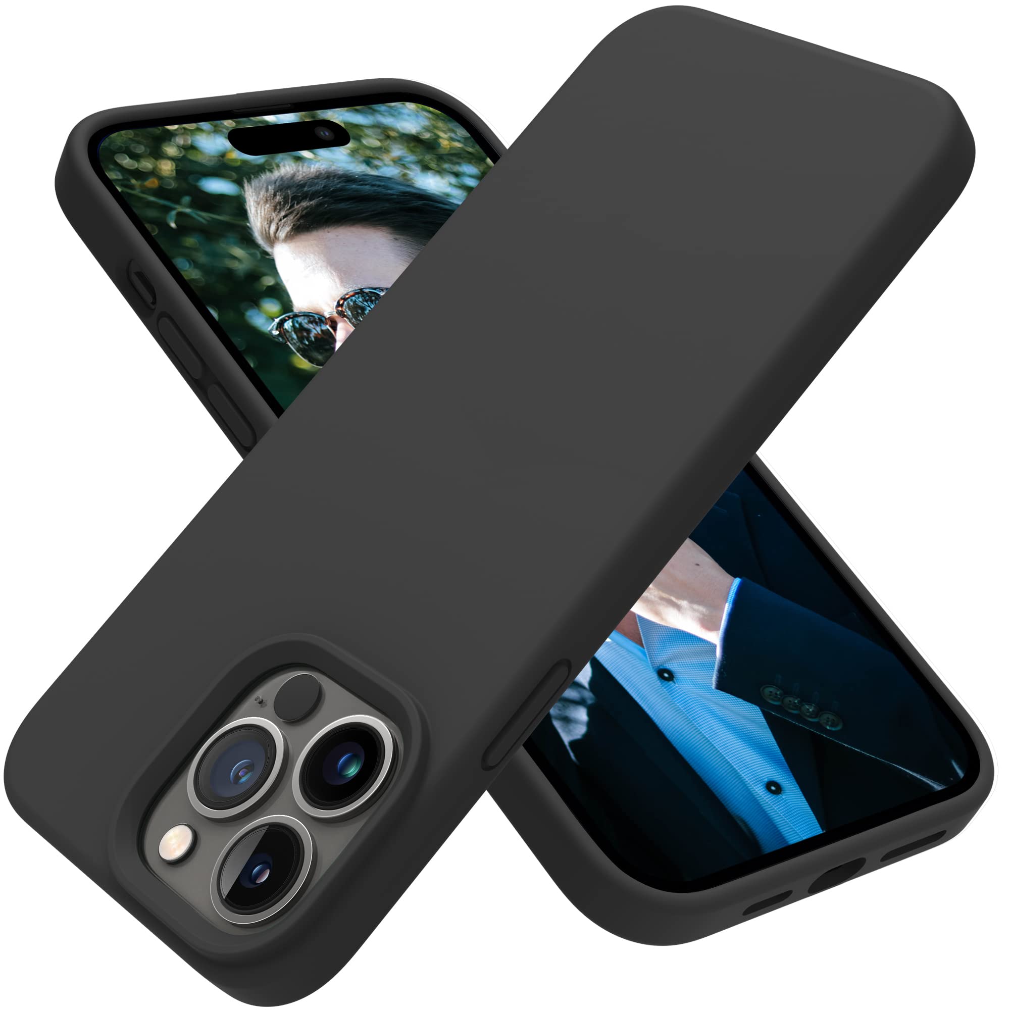 Otofly Designed For Iphone 14 Pro Max Case, Silicone Shockproof Slim Thin Phone Case For Iphone 14 Pro Max 6.7 Inch (Black)