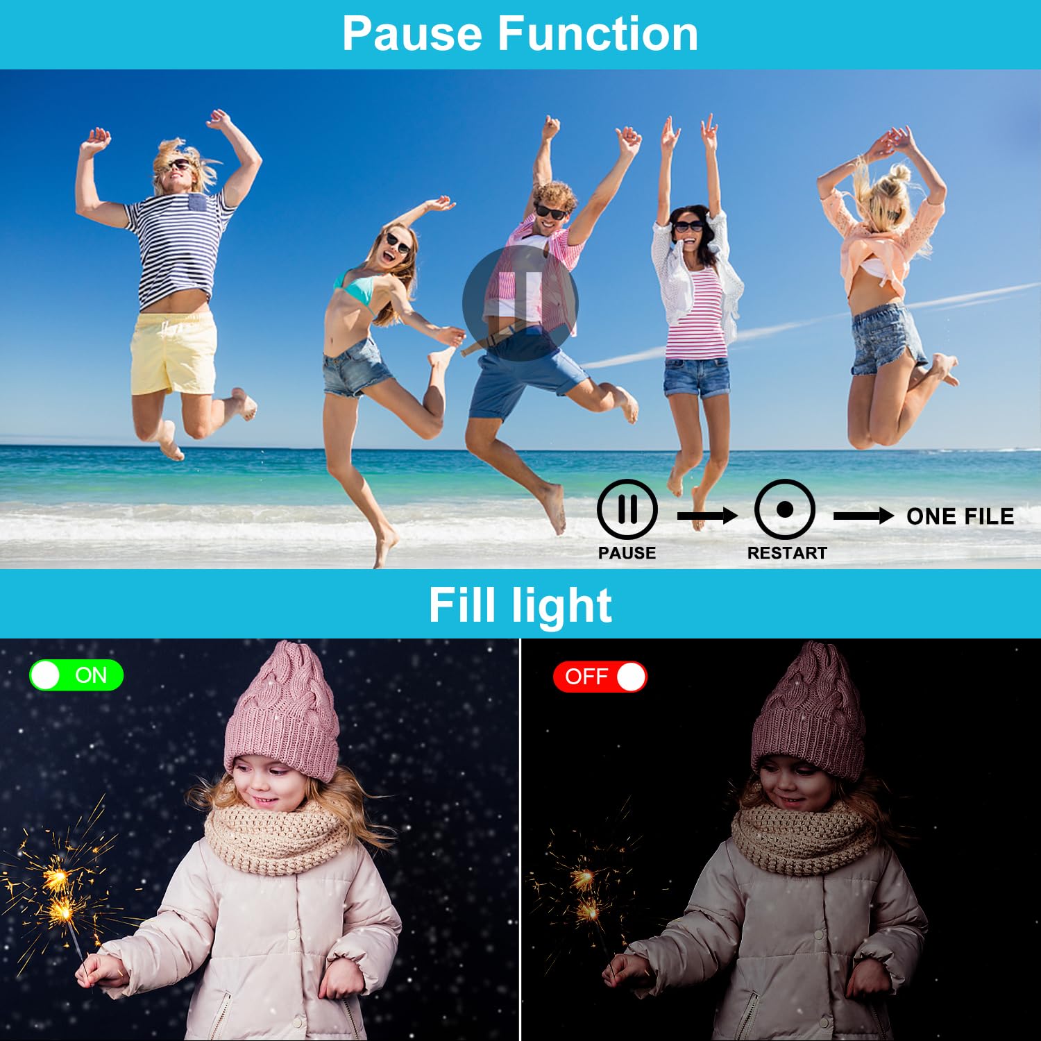 Weochi Video Camera Camcorder Hd 4K 48Mp Digital Cameras Recorder For Youtube Tiktok 3 Inch 270 Degree Rotation Screen 18X Zoom