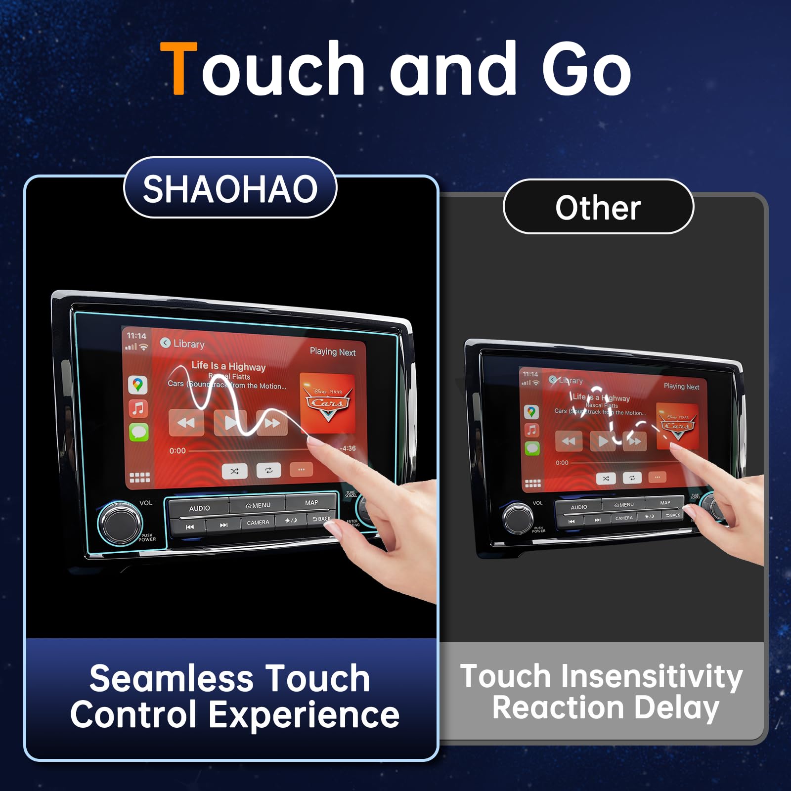 Shaohao For 2023 2024 Nissan Frontier Screen Protector For 2022 2024 Nissan Frontier (S/Sv) 8 In & Frontier (Pro X/Pro 4X) 9 In Pickup Truck Screen 2023 2024 Frontier Accessories 9H Glass Anti Scratch