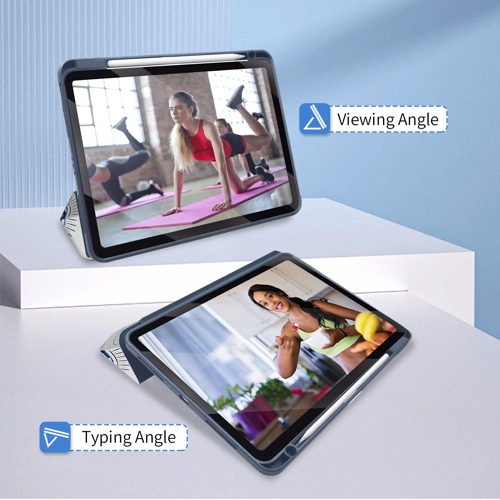 Trizoanic Ipad Air 5Th Generation Case Ipad Air 4Th Gen Case,Ipad Air Cases 10.9 Inch,Clear Back Ipad Pro 11 Inch Case,Pencil Ho