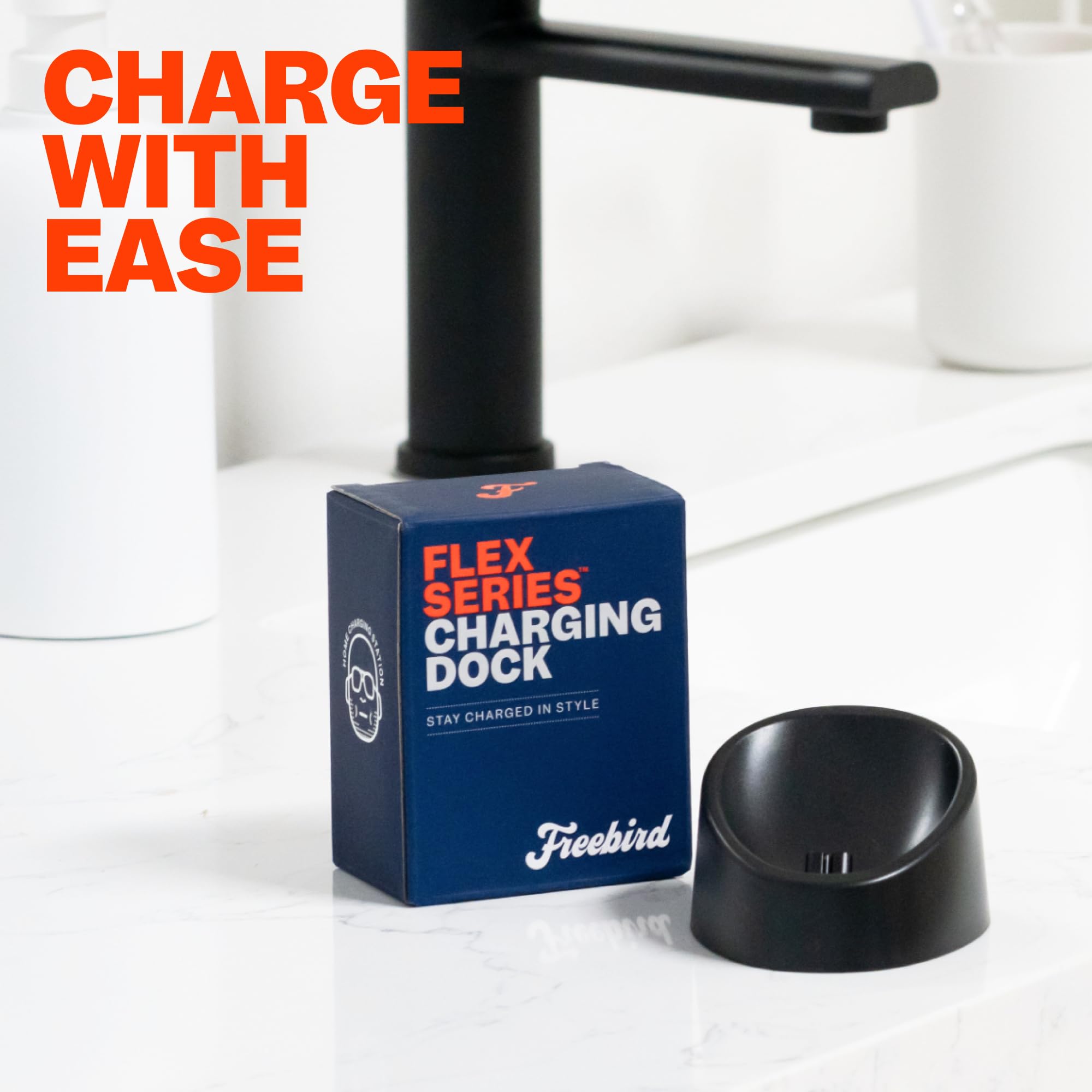 Flexseries Charging Dock And Cord   Men'S Premium Quality Charging Stand For Flexseries Head Shaver From Freebird