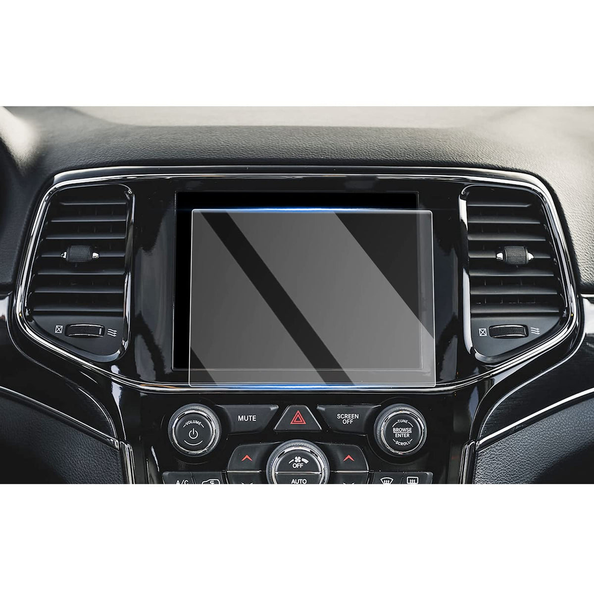 Cdefg For 2019 2020 2021 2022 2023 2024 Grand Cherokee Uconnect Car Touchscreen Navigation Touch Screen Protector, Hd Clear Tempered Glass 9H Scratch Resistance (Grand Cherokee 8.4-Inch)