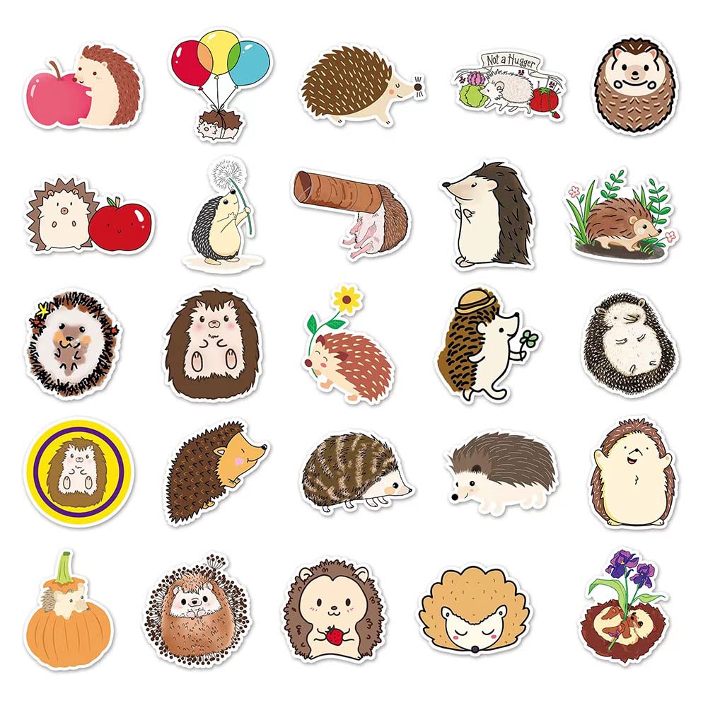 Hedgehog Stickers |50Pcs Hedgehog Waterproof Vinyl Decals For Bike Water Bottles Laptop Bicycle Refrigerator Cup Luggage Compute