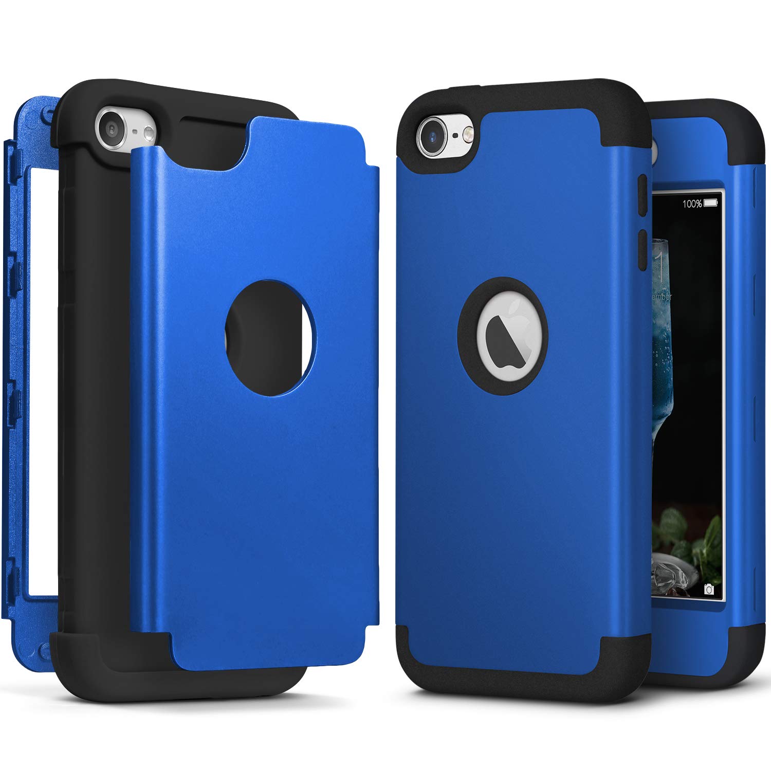 IDweel for iPod Touch 7th Generation Case with 2 Screen Protector,Heavy Duty High Impact Shockproof Case Cover Protective Case f