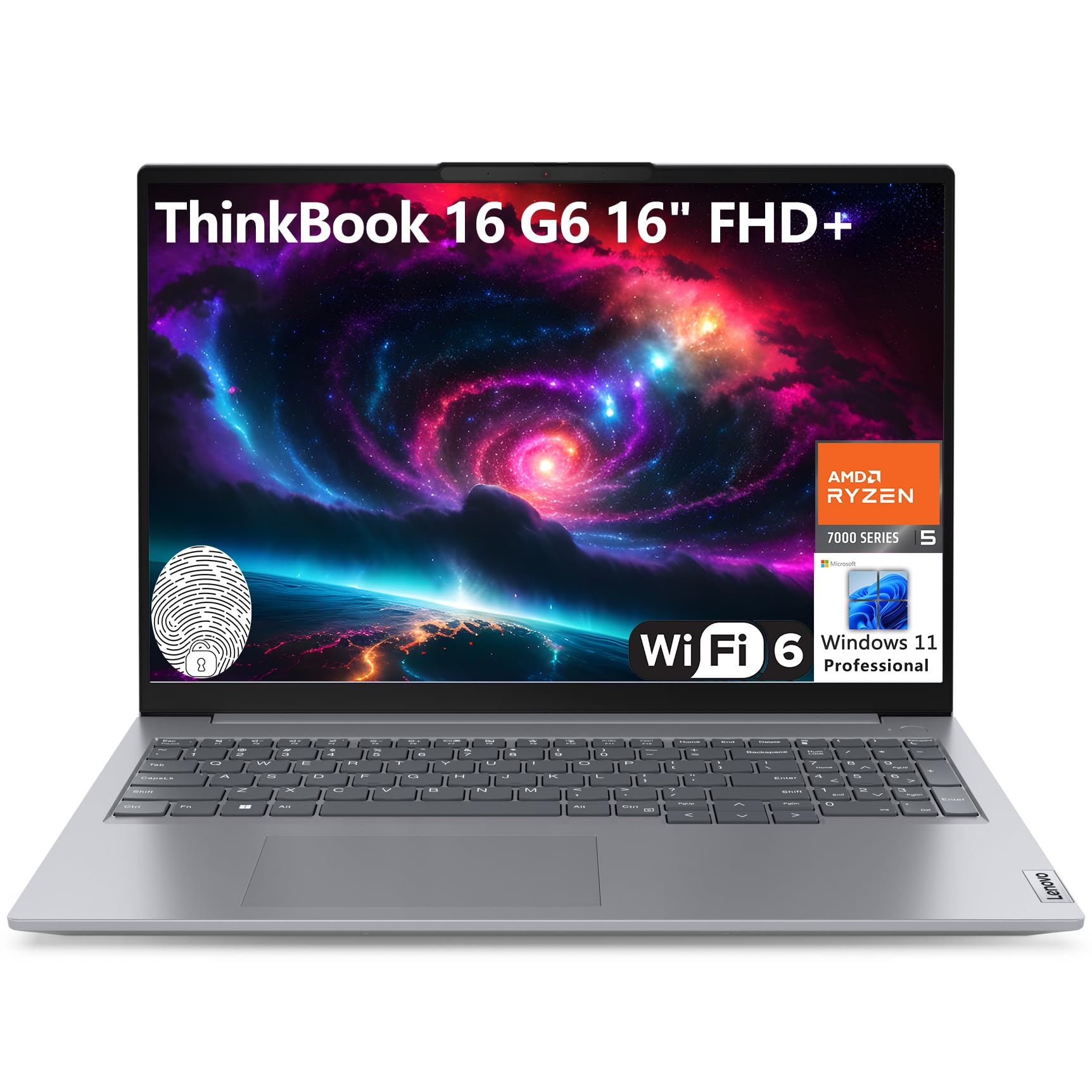 Lenovo Thinkbook 16 G6 16'' Fhd+ Laptop Computer, Hexa Core Amd Ryzen 5 7430U (Beat I7 1355U), 16Gb Ddr4 Ram, 512Gb Pcie Ssd, Wi