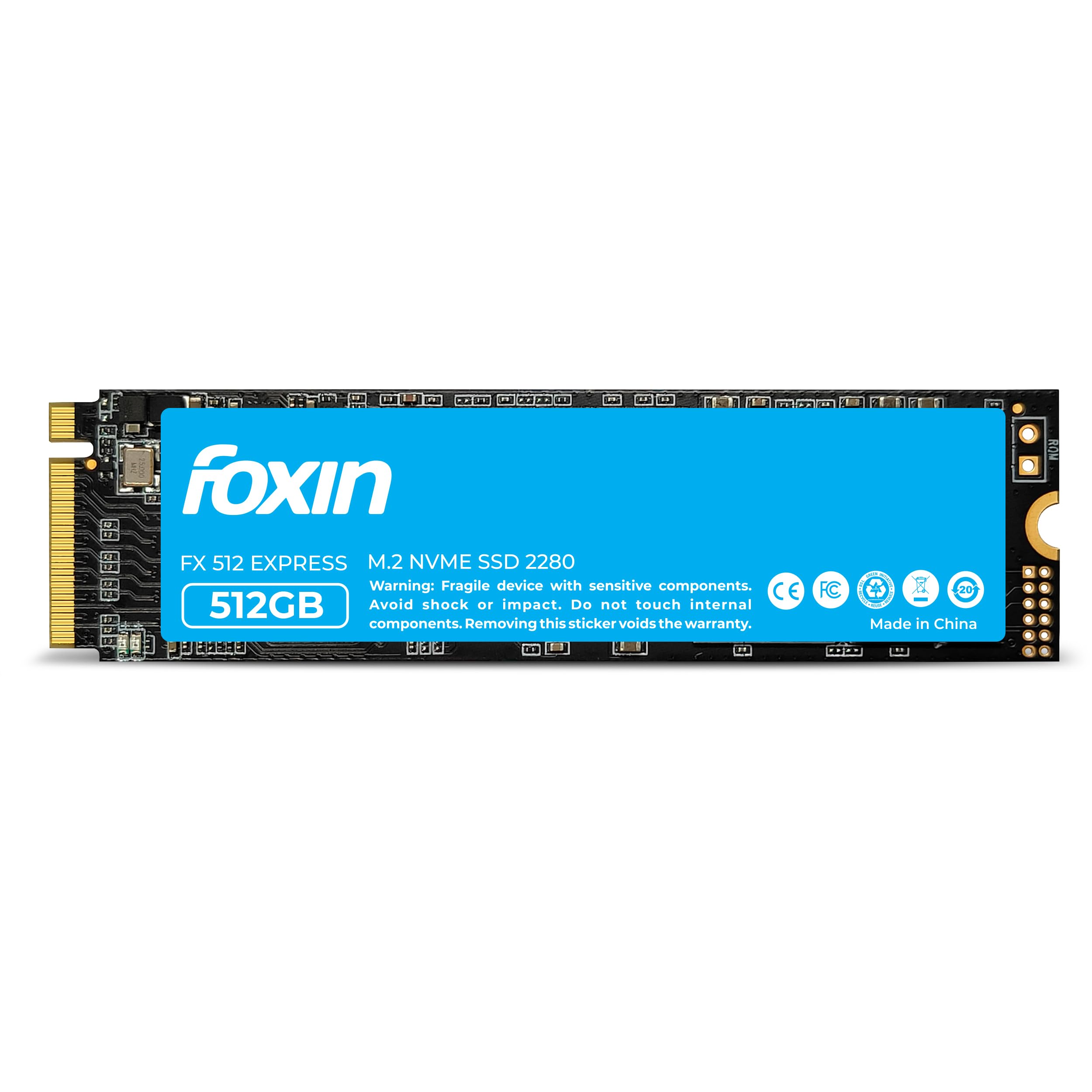 Foxin Ssd 512 Gb Nvme | Internal Solid State Drive With Micron Chipset, Smi Controller, M.2 Pcie 3.0 Interface | UltraLow Power