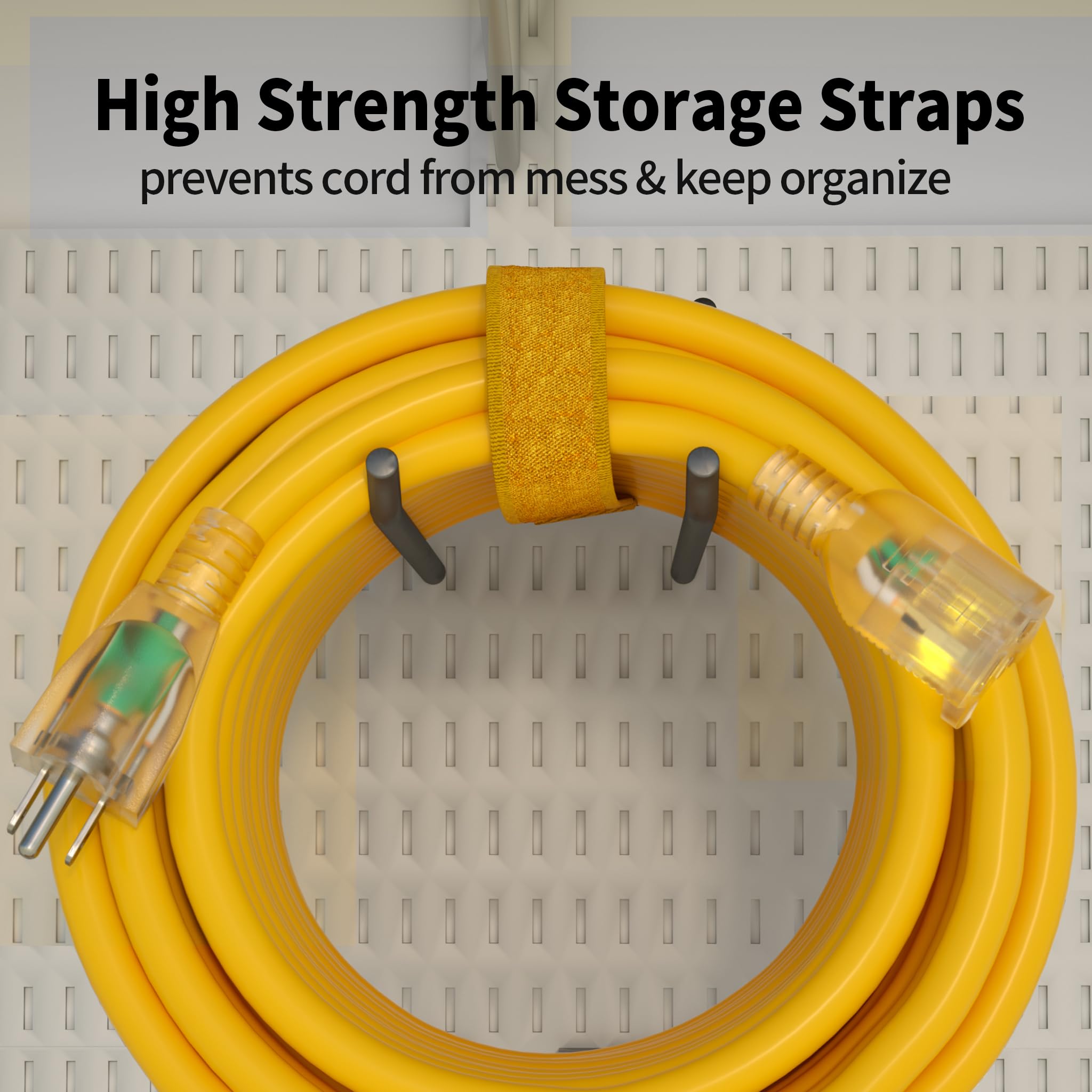 Powgrn 15 Ft 10/3 Outdoor Extension Cord Waterproof Heavy Duty 10 Gauge 3 Prong, Flexible Cold Resistant Power Cord Indoor & Out