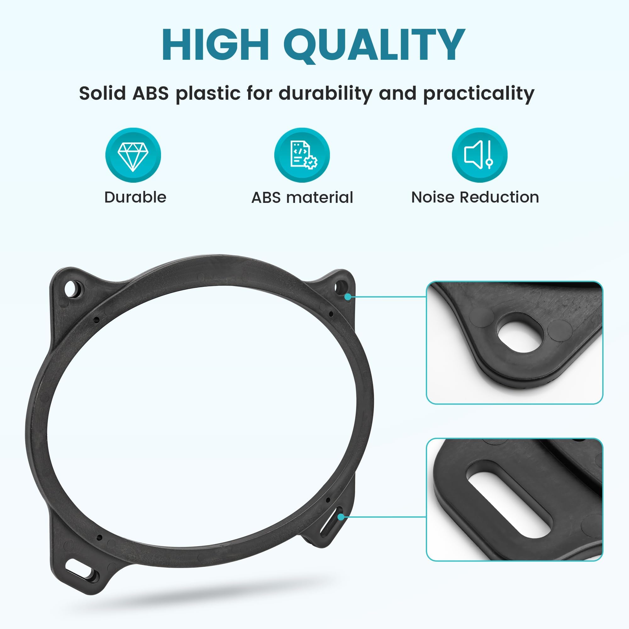 Nuith 6X9 Inch Rear Deck Speaker Adapter Spacer Ring For Toyota Camry/Corolla/Yaris 2002 2013 Install Aftermarket Radio Speaker