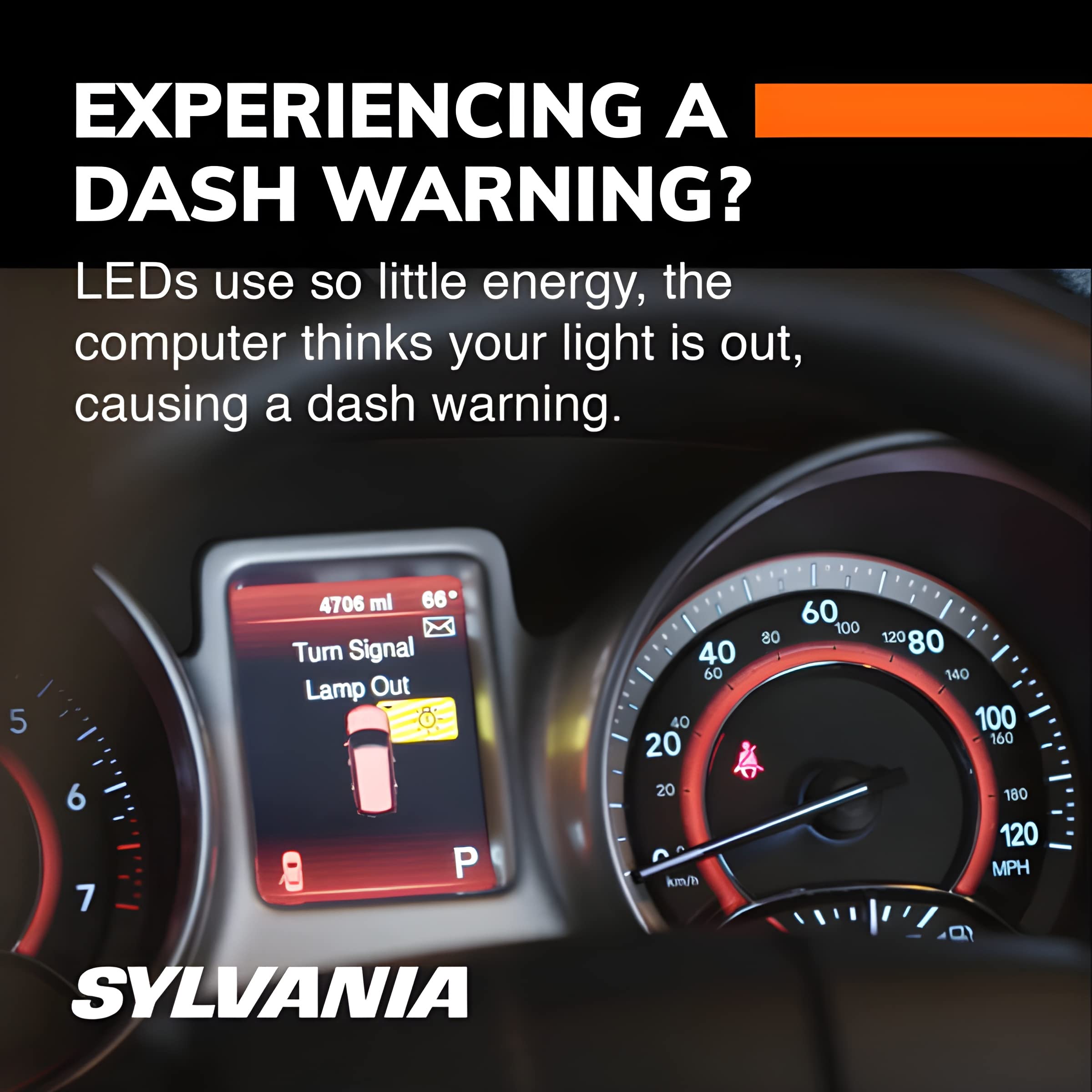 Sylvania   Load Equalizer   Interior Lights Load Equalizer For Led Light Bulbs, Corrects Hyper Flash & Bulb Out Warning (Pack Of 2)   10 Watt (At 12.8V)