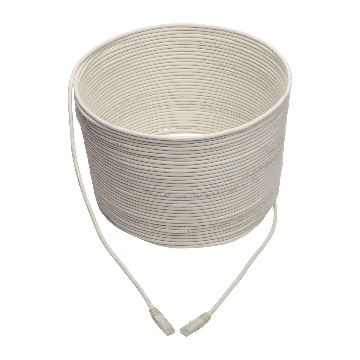Tripp Lite Cat6 Cat5E Gigabit Molded Patch Cable Rj45 M/M White 550Mhz 100Ft 100' (N200 100 Wh)