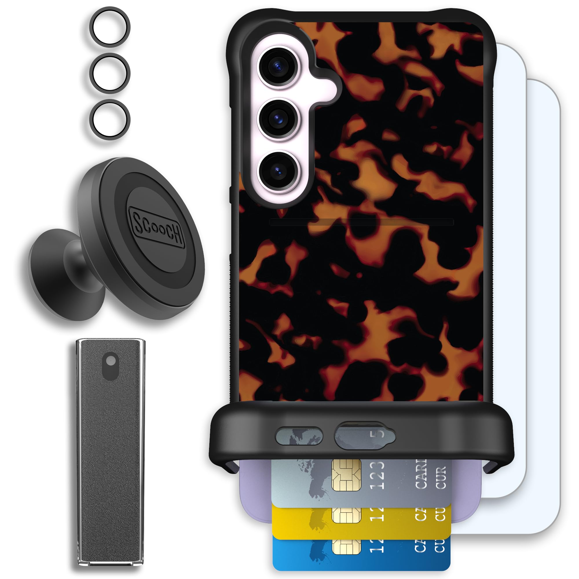 Scooch Wingmate for Samsung Galaxy S24 Plus [Defender Bundle] with 2 Tempered Glass Screen Protectors, Camera Lens Protector, Wi