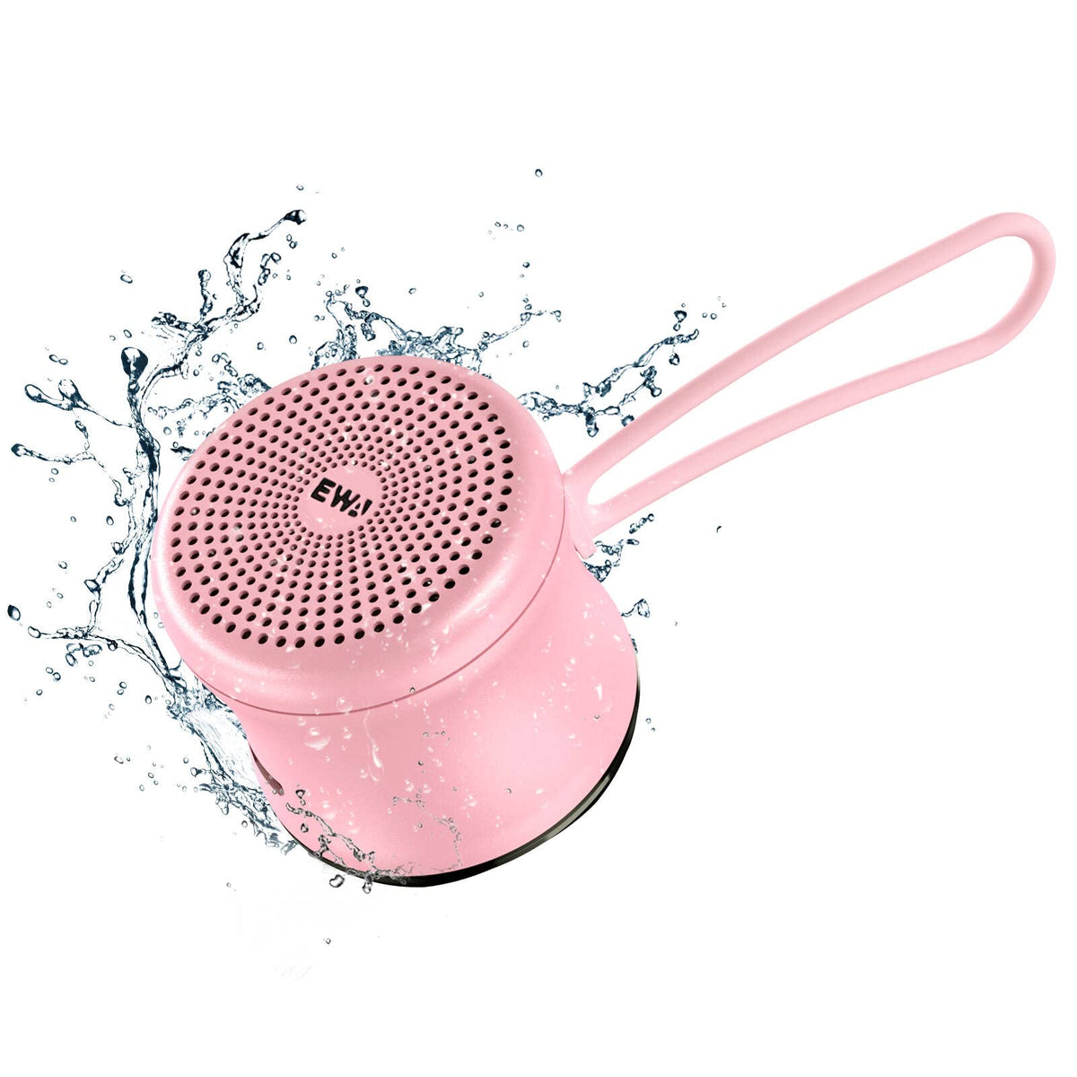 Ewa A119 Mini Bluetooth Speaker With Lanyard, Small Speaker With Bass Radiator, Ipx7 Waterproof, Tiny But Powerful, Cute Metal W