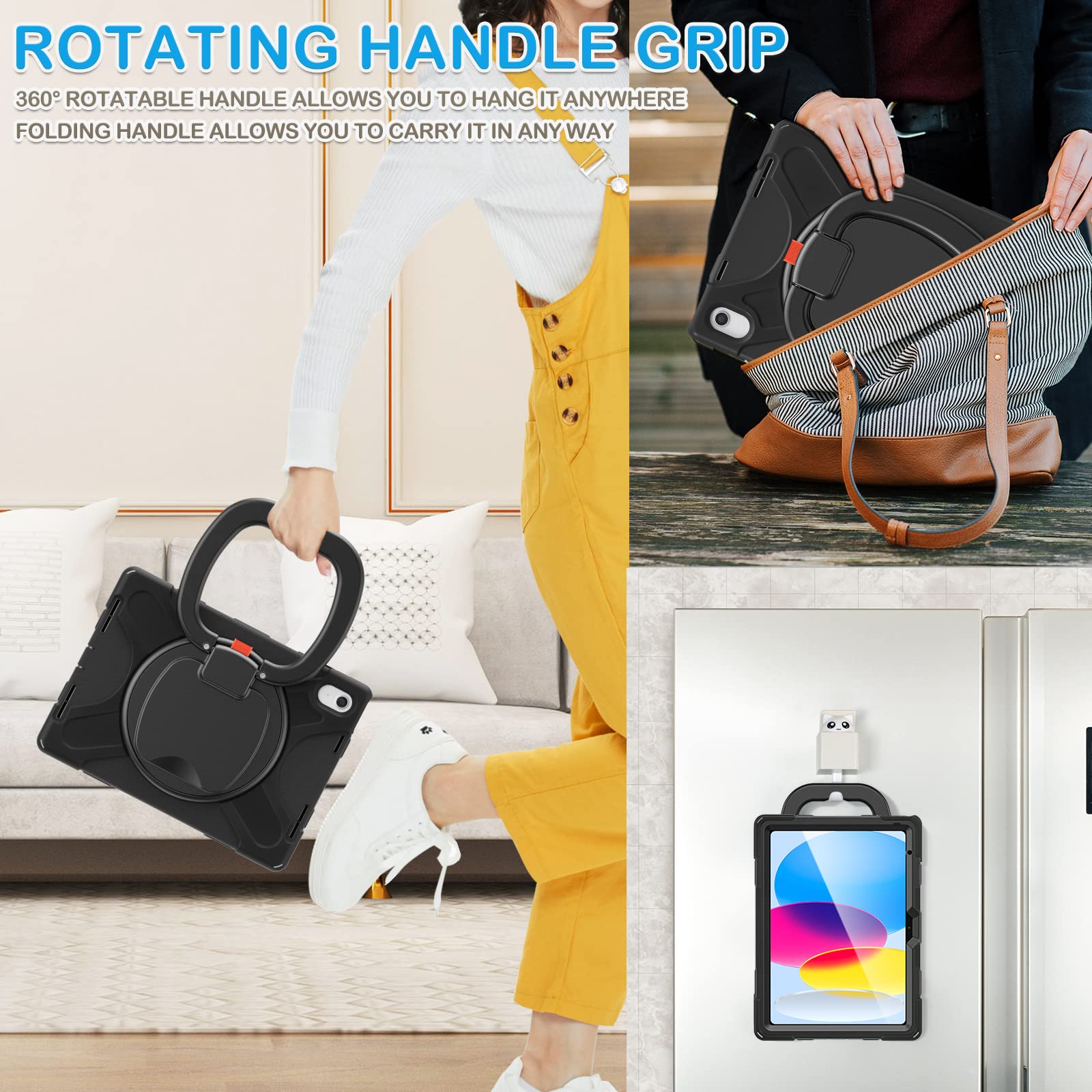 Batyue Ipad 10Th Generation Case, Rugged Shockproof Protection Cover For 2022 10.9 Inch Ipad (10Th Generation) With Screen Prote