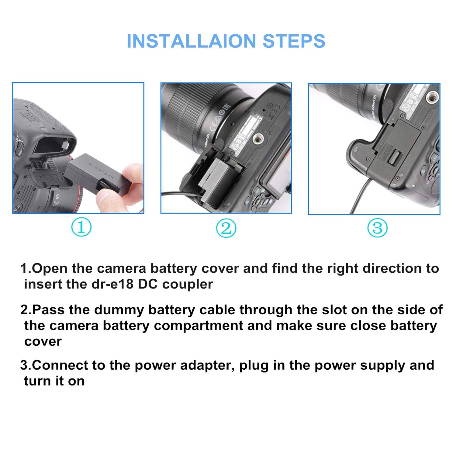 Tengdaxing Ack E18 Power Adapter Lp E17 Dummy Battery For Canon Eos Rebel T6I T6S T7I T8I Sl2 Sl3 77D 200D 200D Ii 250D 750D 760D 800D 850D 8000D Rp R8 R10 Cameras