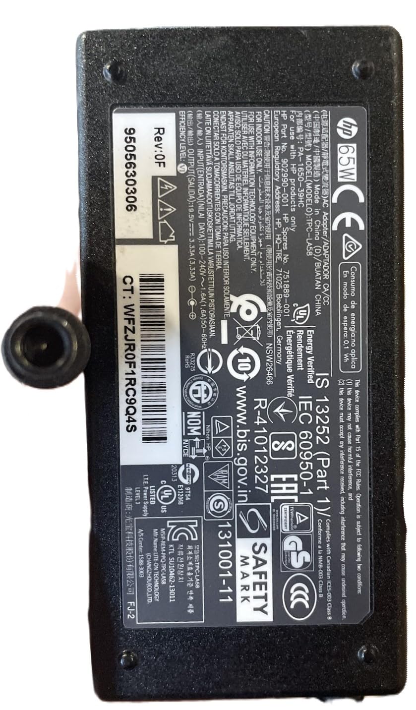 Genuine HP TPC LA58 / 902990 001 / 751889 001 65W 19.5V 3.33A Laptop Charger Smart AC Power Supply Adapter 7.4mm