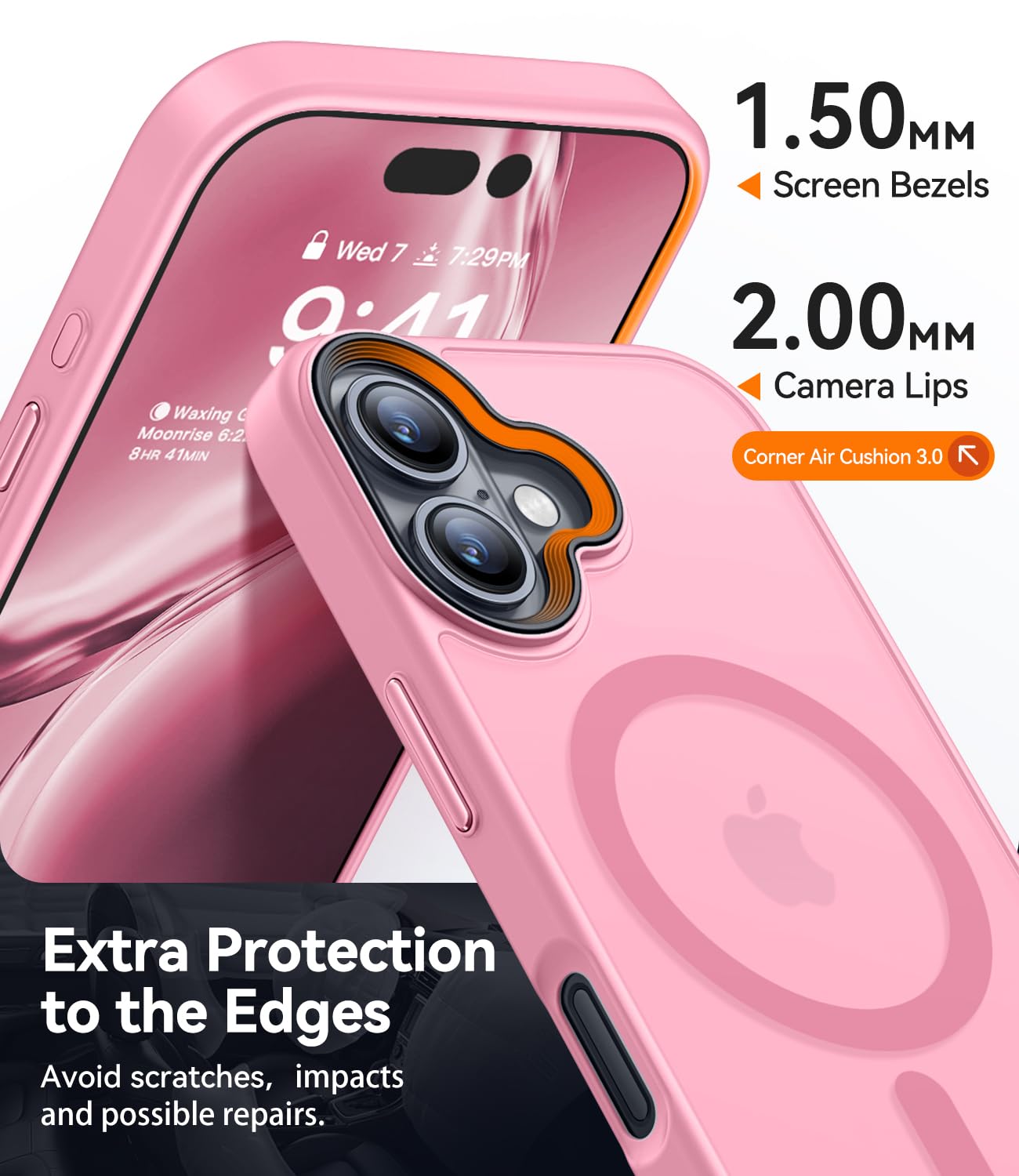 Canshn Magnetic For Iphone 16 Plus Case [Compatible With Magsafe & Mil Grade Drop Tested] Slim Translucent Matte Cover, Anti Scr