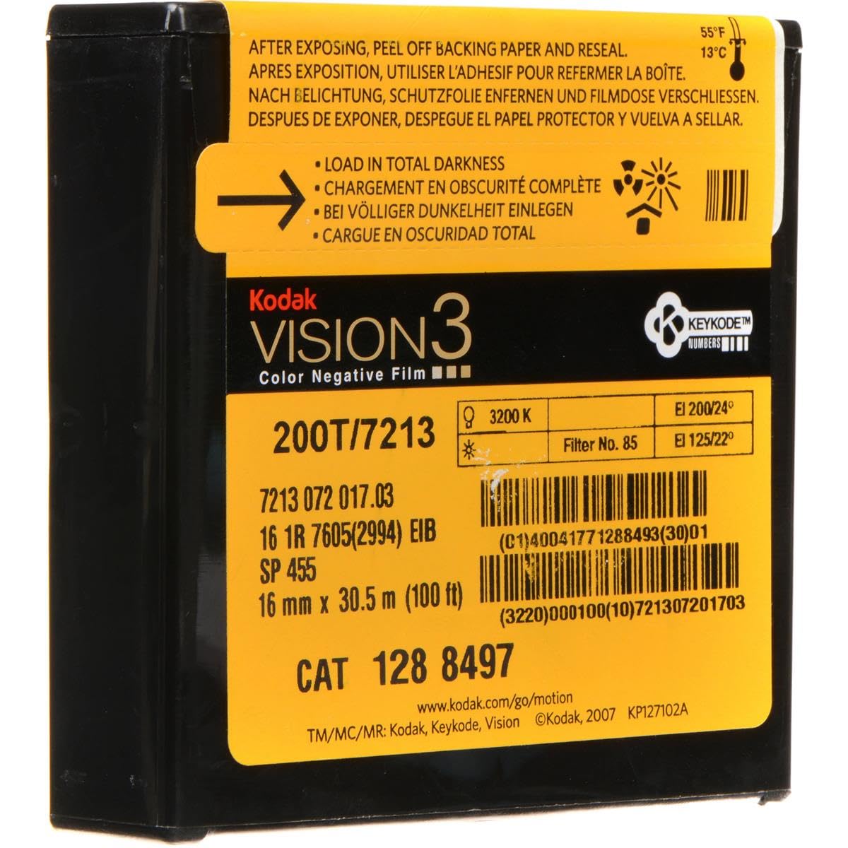 Kodak Vision3 200T/7213 16Mm Color Negative Film, 100' Roll