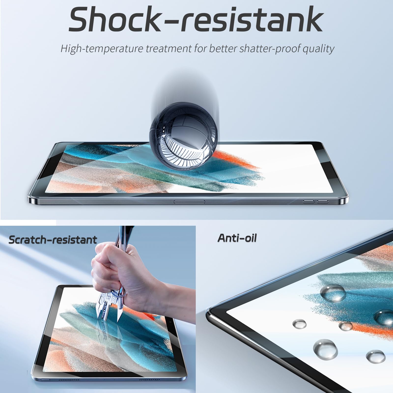 Zenrich [2Pack] Anti Blue Light Tempered Glass Screen Protector For Samsung Galaxy Tab A8 10.5 Inch (Sm X200/X205/X207) With Ant