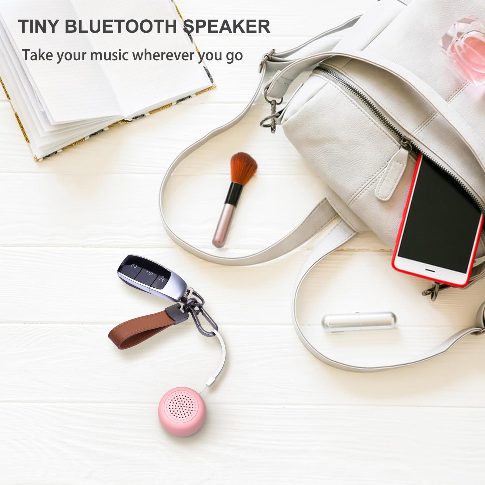 Leicex Smallest Bluetooth Speaker, Mini Wireless Cute Bluetooth Speaker With Bluetooth 5.0 Perfect For Travel Outdoor Sound (Pin