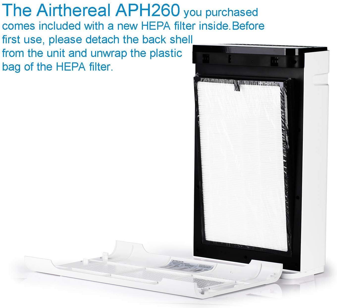 Airthereal Replacement True Hepa Filter For Pure Morning Aph260 Air Purifier (1 Pack)