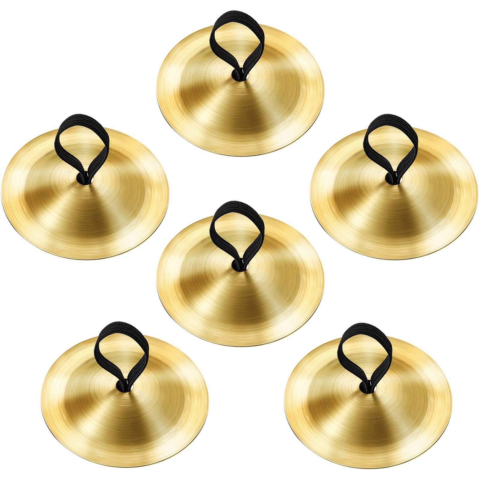 Boao 6 Pieces Finger Cymbals Belly Dancing Finger Dance Zills Musical Instrument for Dancer Party