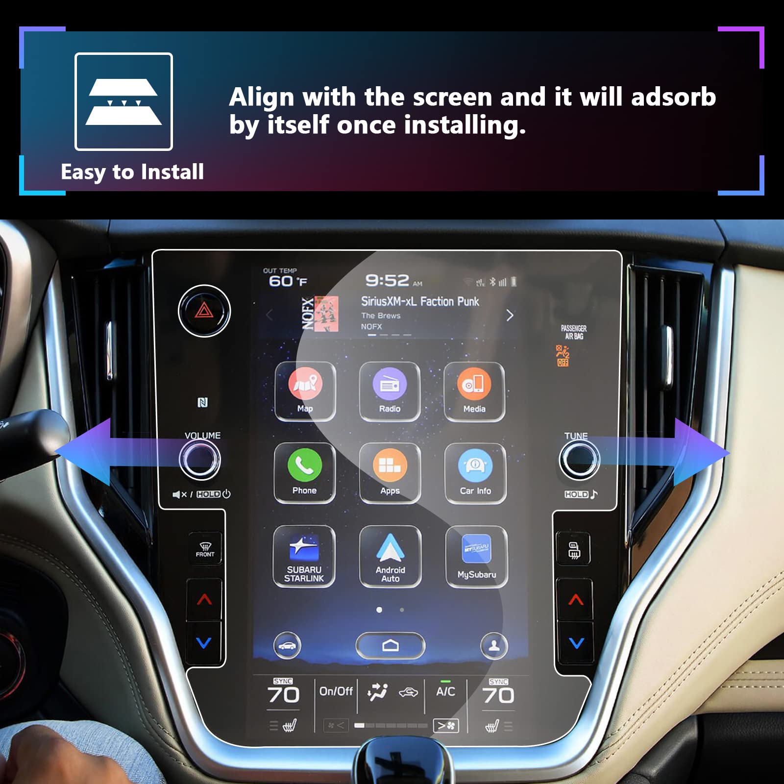 Sxcy For 2025 Subaru Outback Screen Protector Fit 2020 2024 2025 Outback Accessories 2023 2025 Subaru Outback Legacy Screen Prot