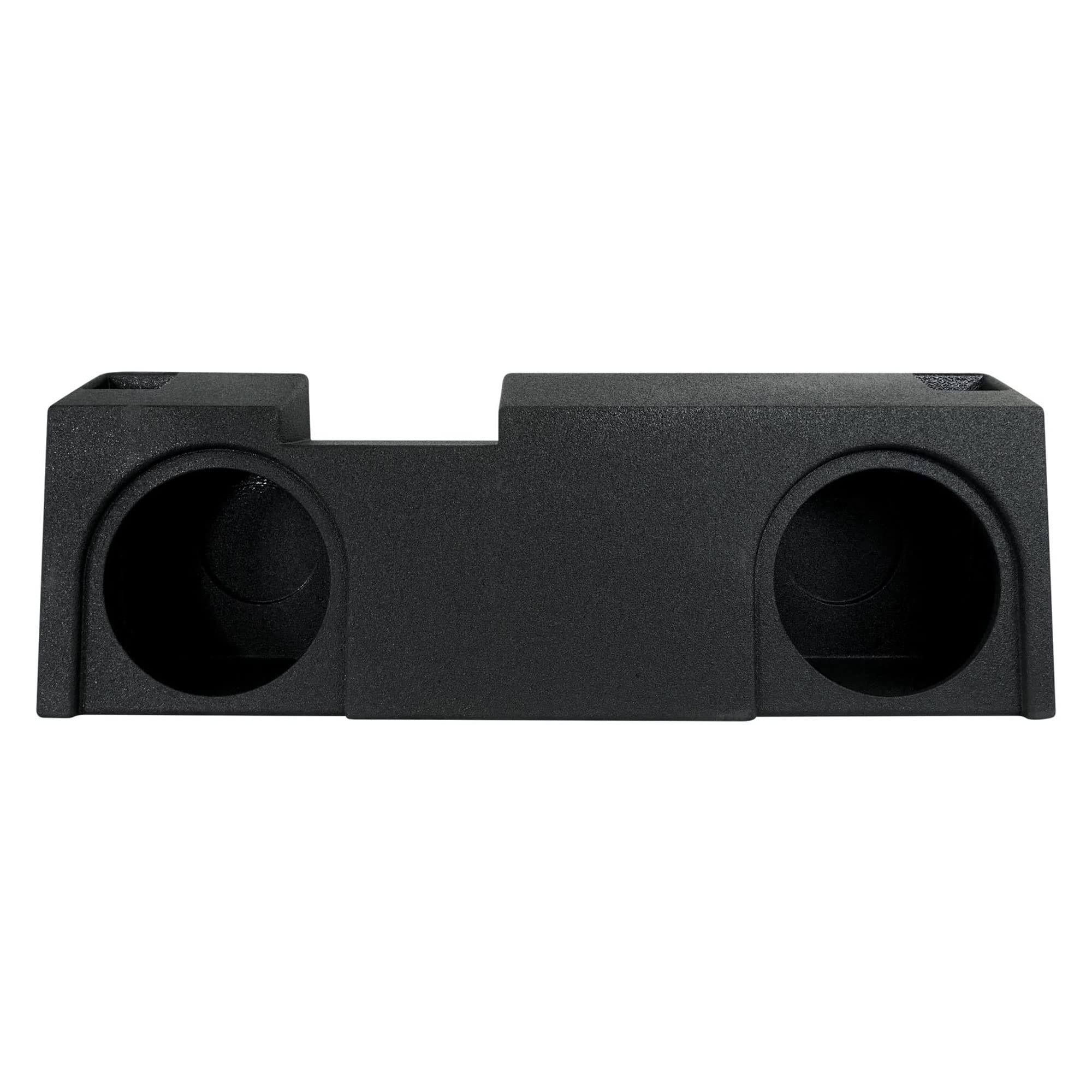 Q Power Underseat Upfire Dual 12 Inch Ported Subwoofer Box QBGMC19212 Wood Black for 2019-2022 GMC/Chevy Crew/Double Cab